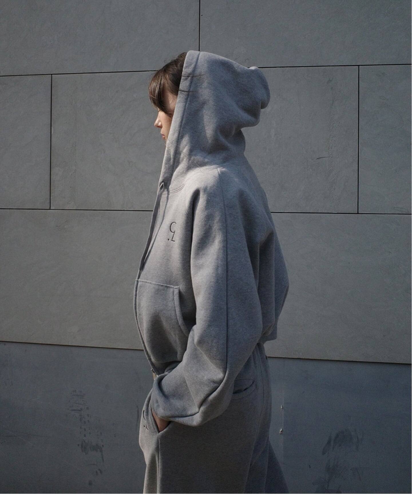 トップス CLANE LOGO COMPACT ZIP UP HOODIE GRAY 1 LOGO COMPACT ZIP UP HOODIE｜TOPS(トップス)｜CLANE OFFICIAL ONLINE