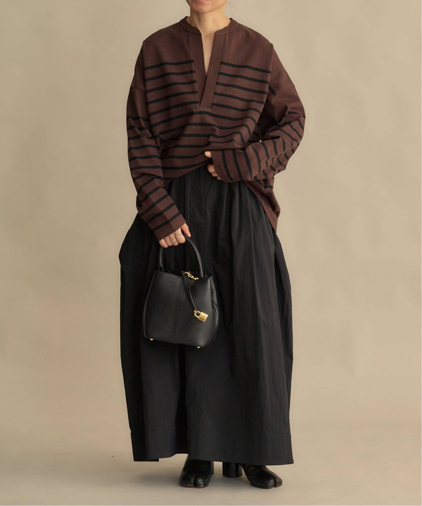 yoused 90s  Harbour border ロング丈 osharewalker ボトムス レディース スカート ロング丈 マキシ丈 ロング