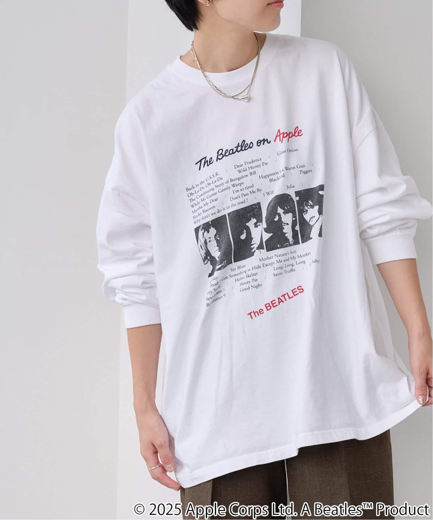 THE BEATLES コラボTシャツ グレー THE BEATLES ビートルズ ロック バンド Tシャツ L グレー - メルカリ