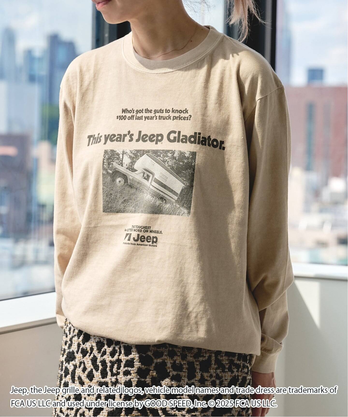 GOOD ROCK SPEED JEEP Tシャツ　ベージュ GOOD ROCK SPEED / Jeep Tシャツ ベージュ