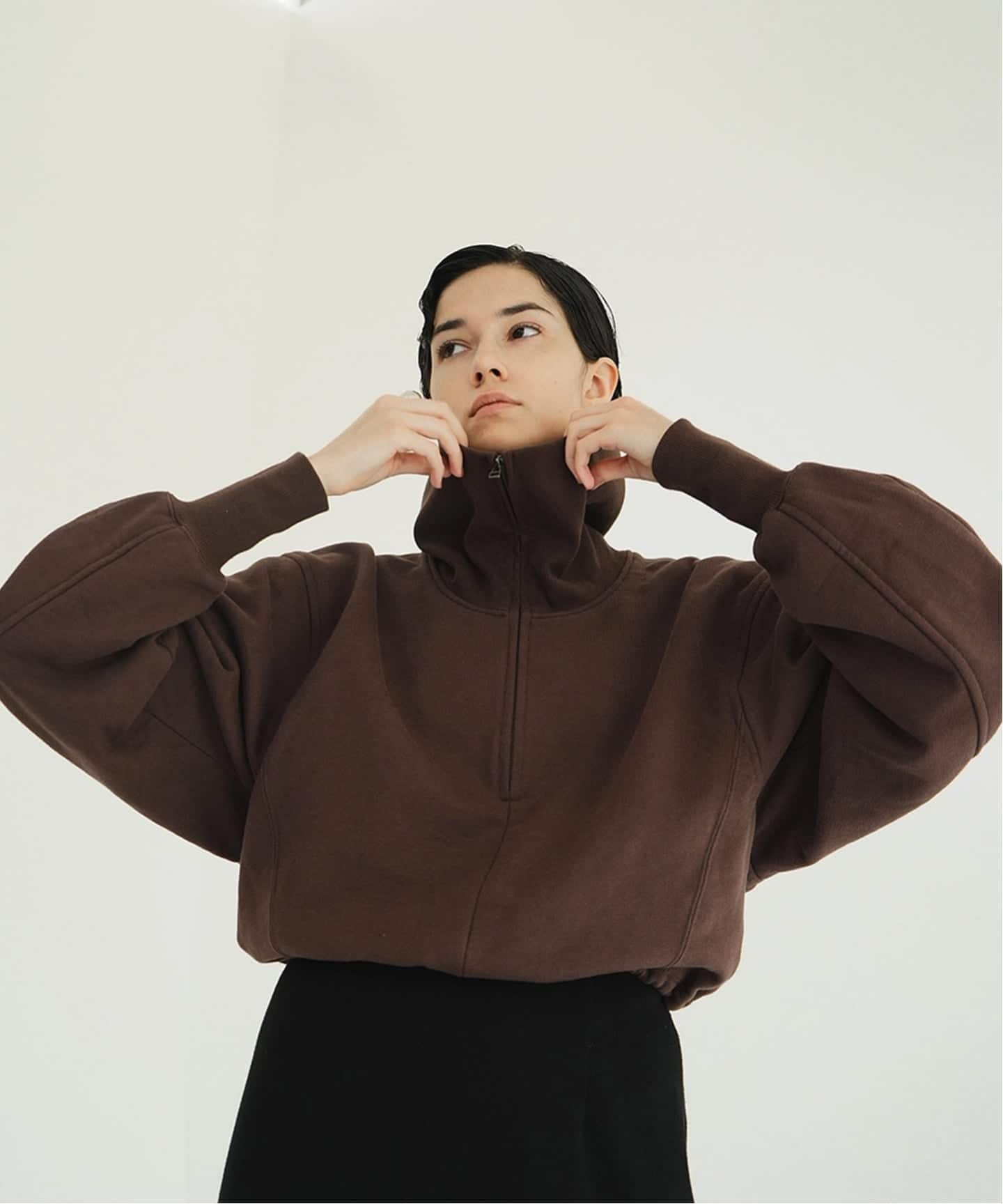 CLANE HALF ZIP SHORT TOPS（Tシャツ／カットソー）｜BOICE FROM