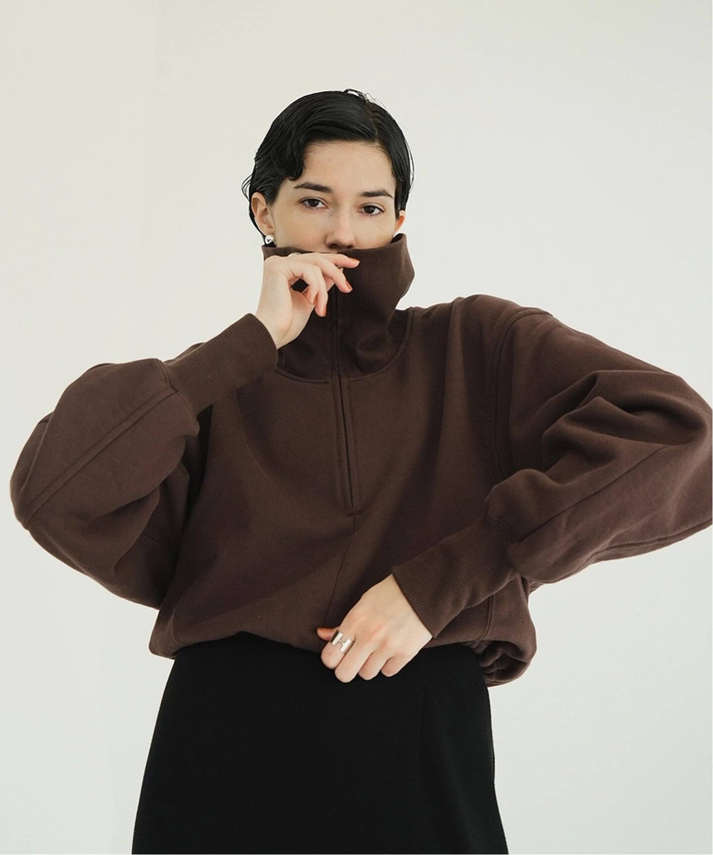 CLANE HALF ZIP SHORT TOPS（Tシャツ／カットソー）｜BOICE FROM