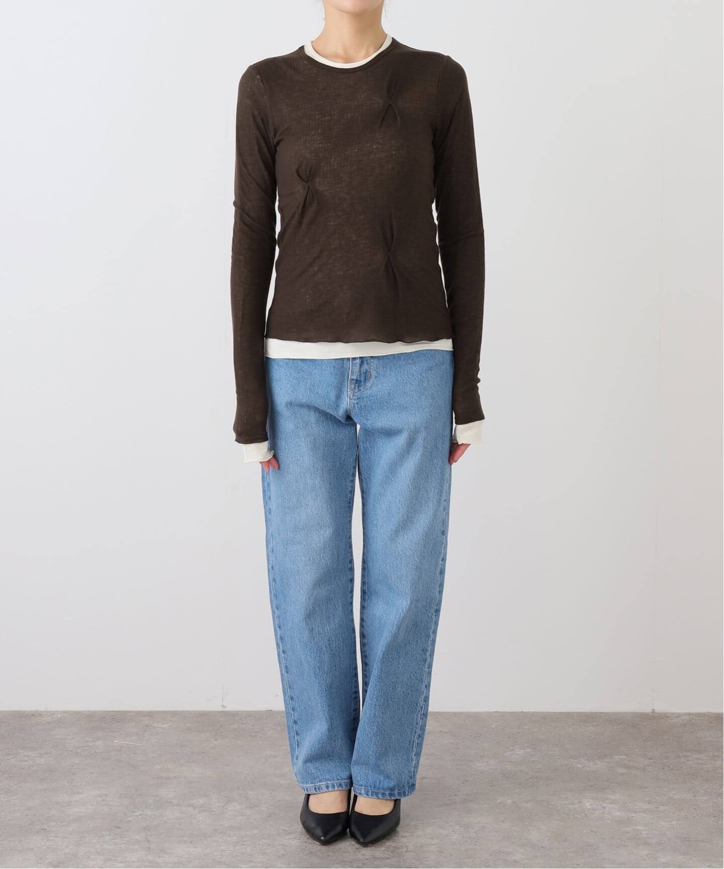 トップス Tuck Layered Long T-shirts セール】Tuck Layered Long T-shirts（Tシャツ/カットソー）｜TODAYFUL