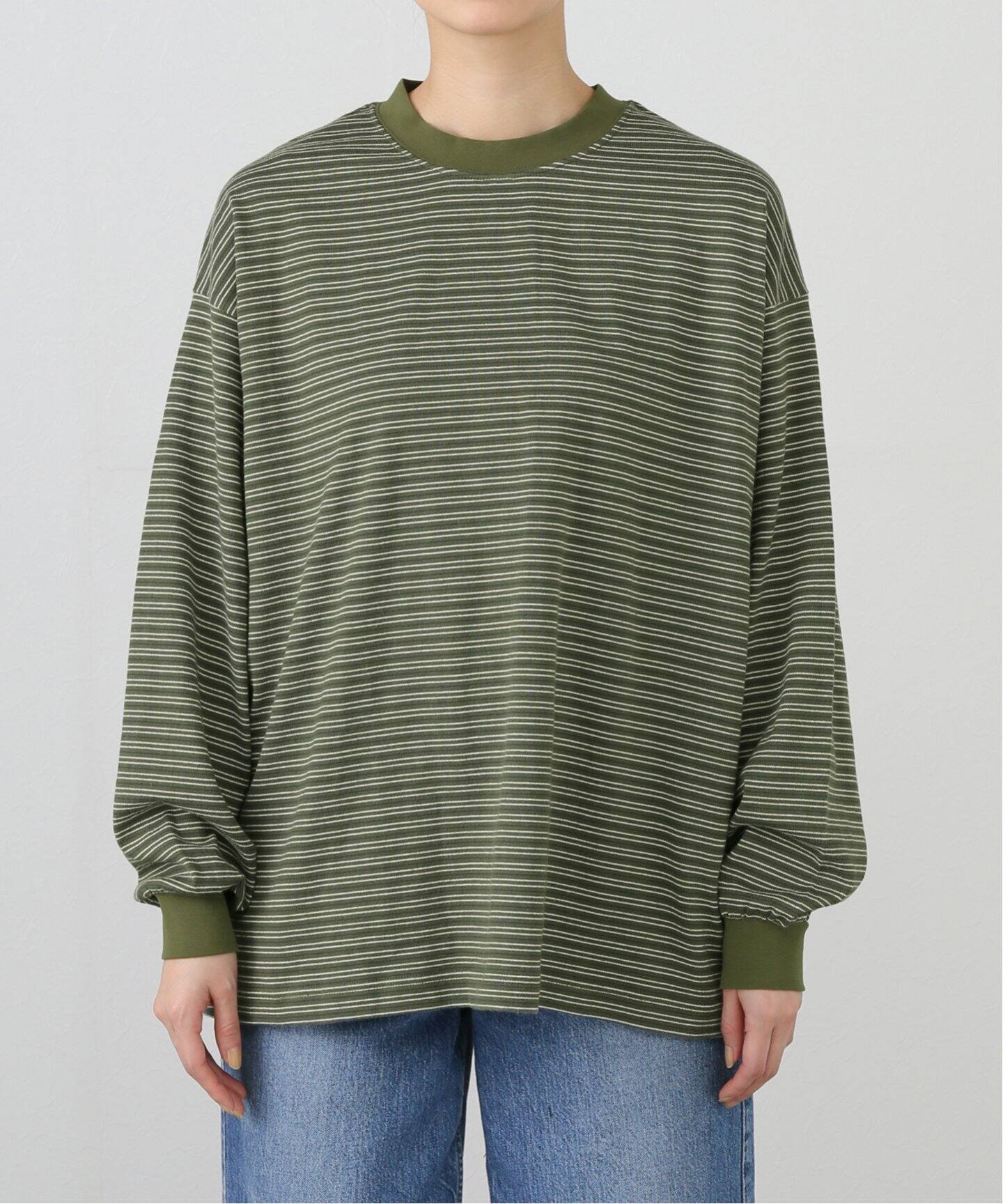 EVCON BORDER WIDE L/S T-SHIRT（Tシャツ／カットソー）｜BOICE