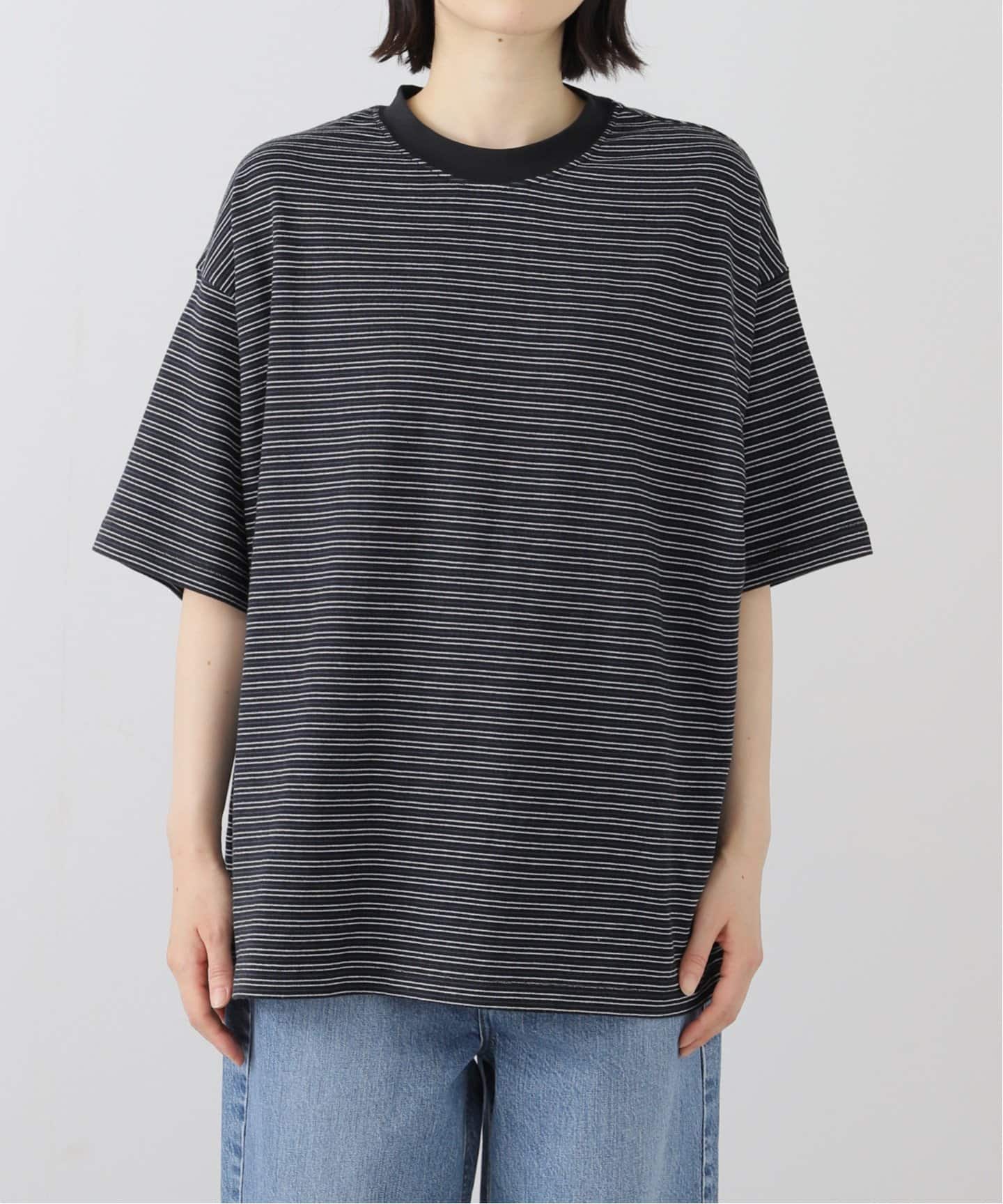 トップス EVCON BORDER WIDE S/S T-SHIRT 3 EVCON - BORDER WIDE S/S TEE/GREEN | NapsNote