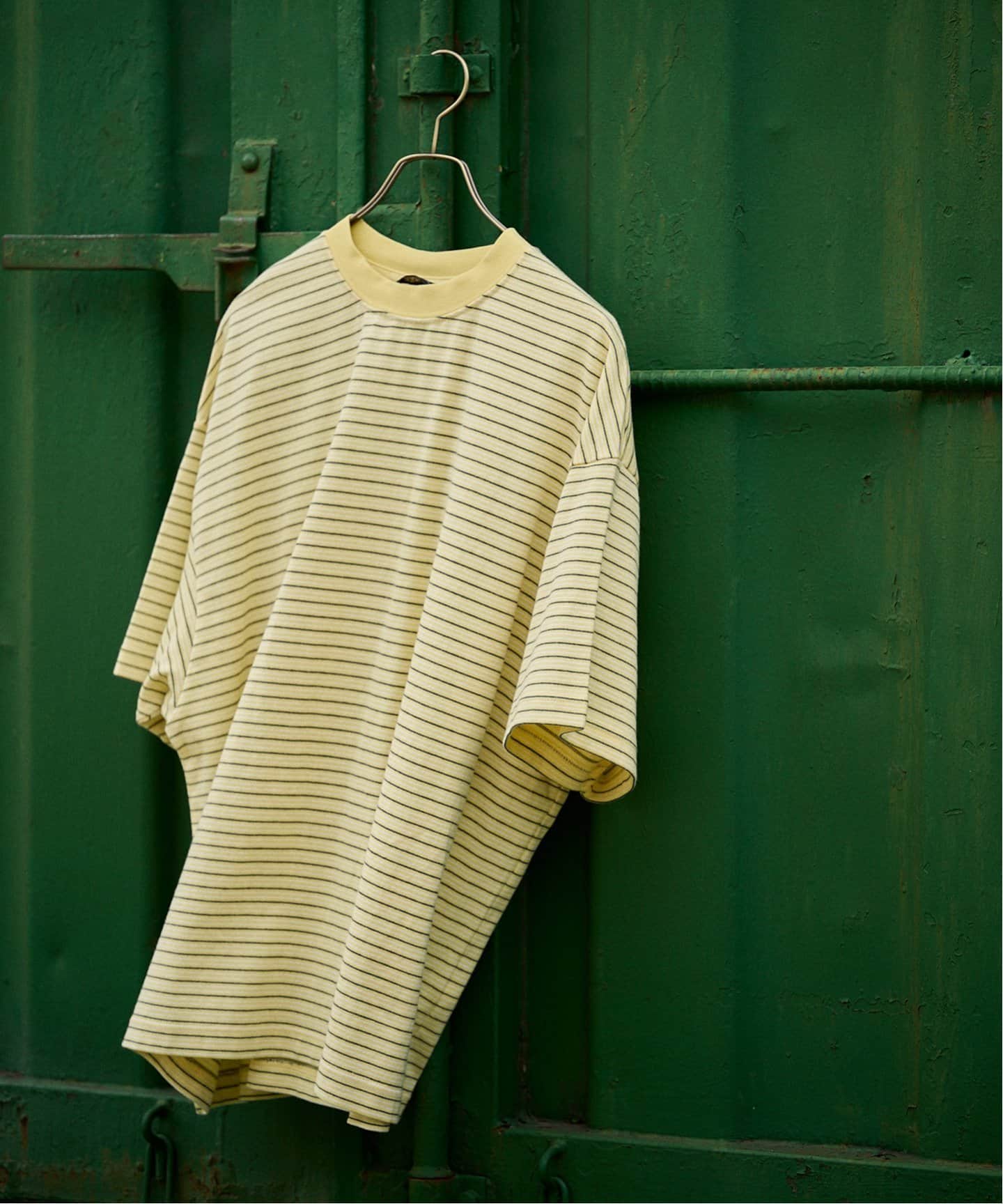 トップス EVCON BORDER WIDE S/S T-SHIRT 3 EVCON - BORDER WIDE S/S TEE/GREEN | NapsNote
