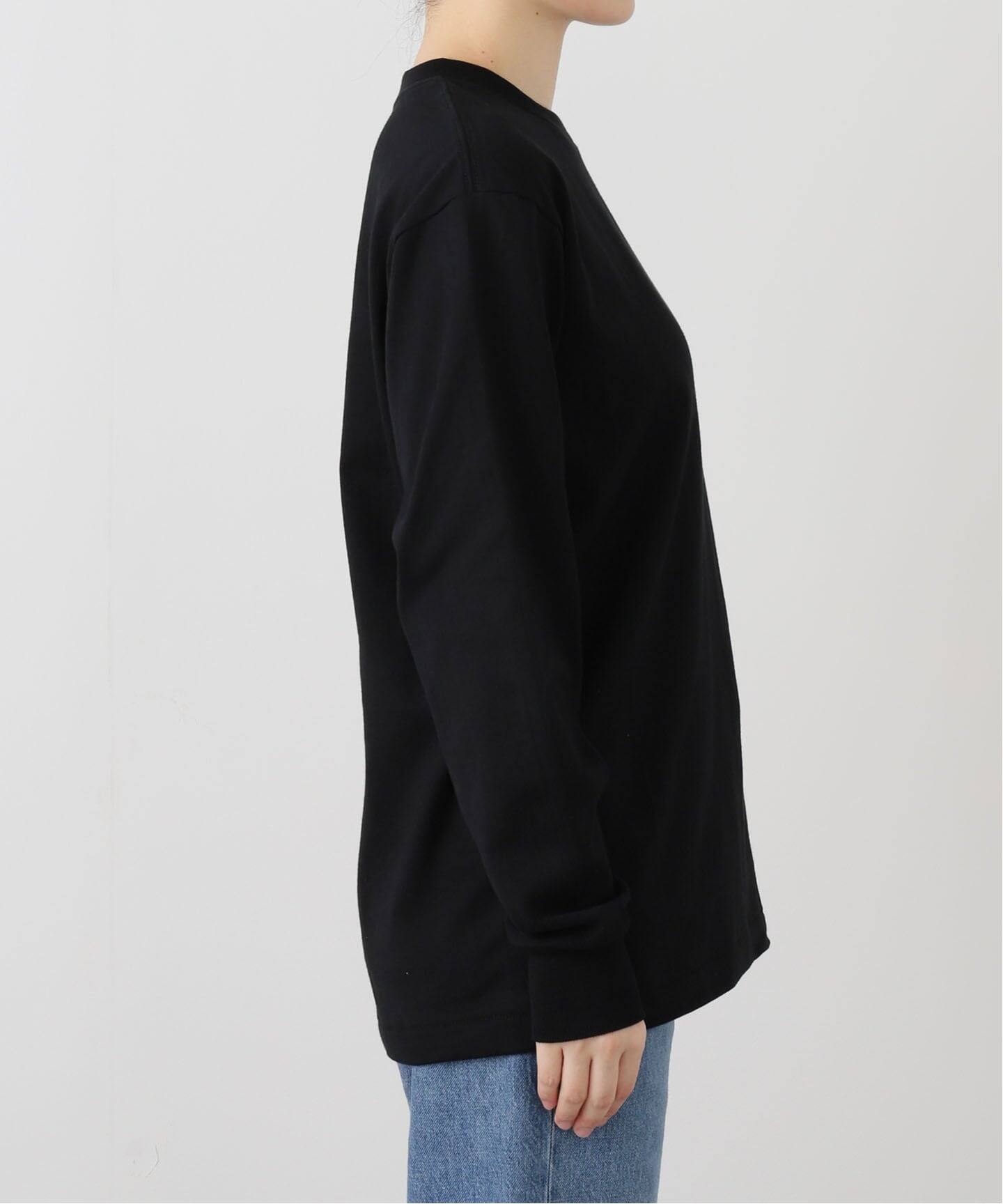 HANES T-Shirt KURO クルーネックロングスリーブ HM4-C201（Tシャツ