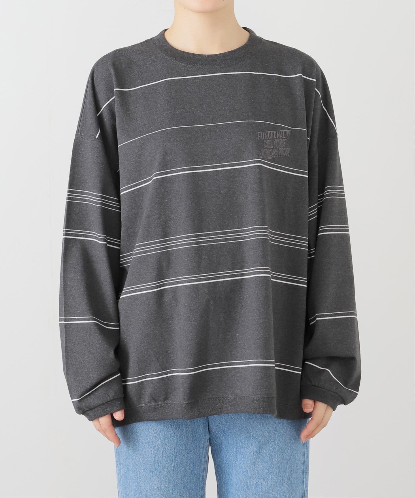 F/CE RE LOGO LONG SLEEVE BORDER T（Tシャツ／カットソー