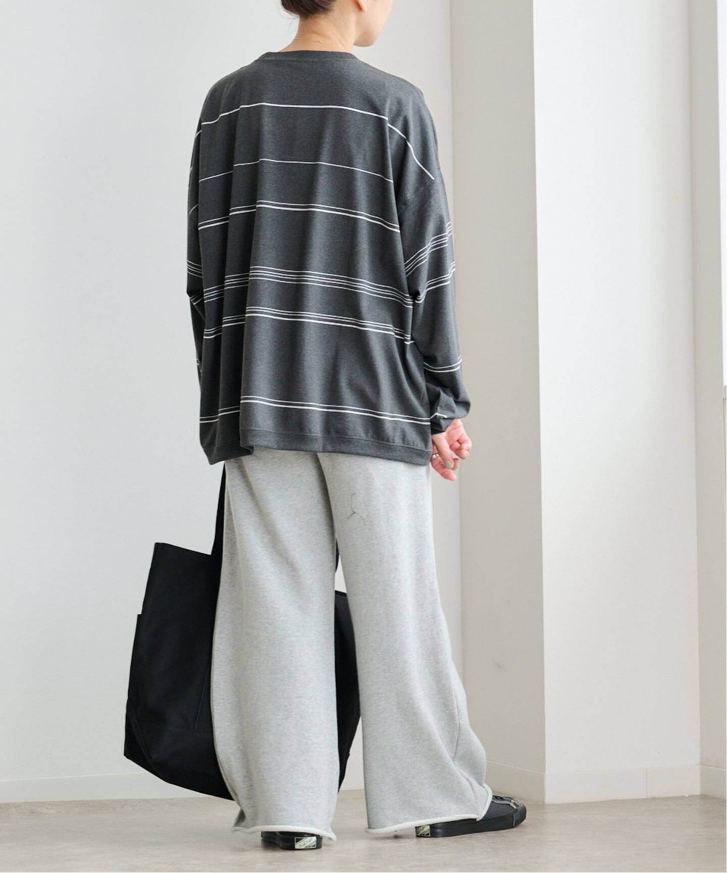 (美品)脳××× LOGOFRAME COLLAR BIG カットソー ワンポイント刺繍ロングスリーブカットソー(カットソー・Tシャツ