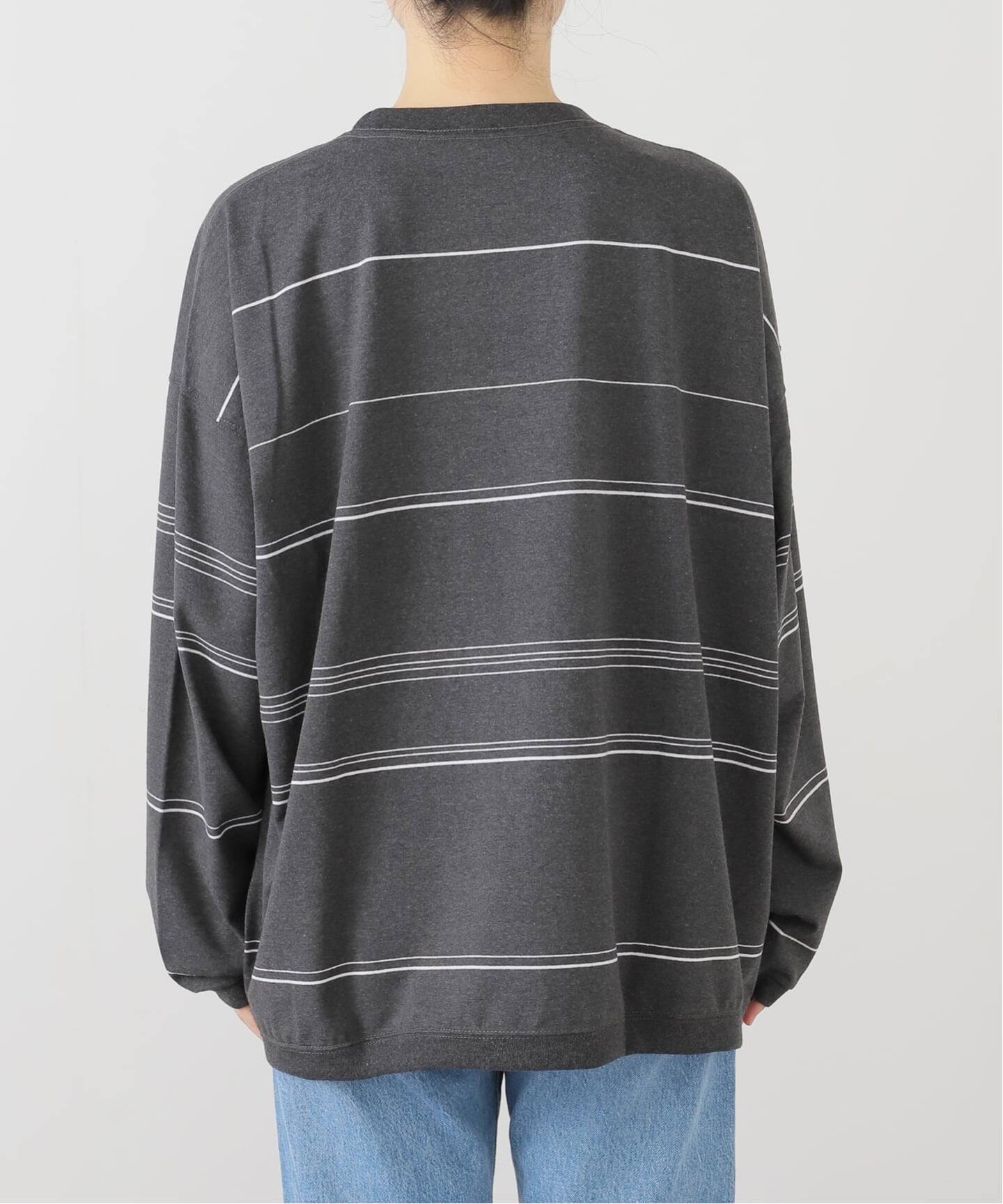 F/CE RE LOGO LONG SLEEVE BORDER T（Tシャツ／カットソー