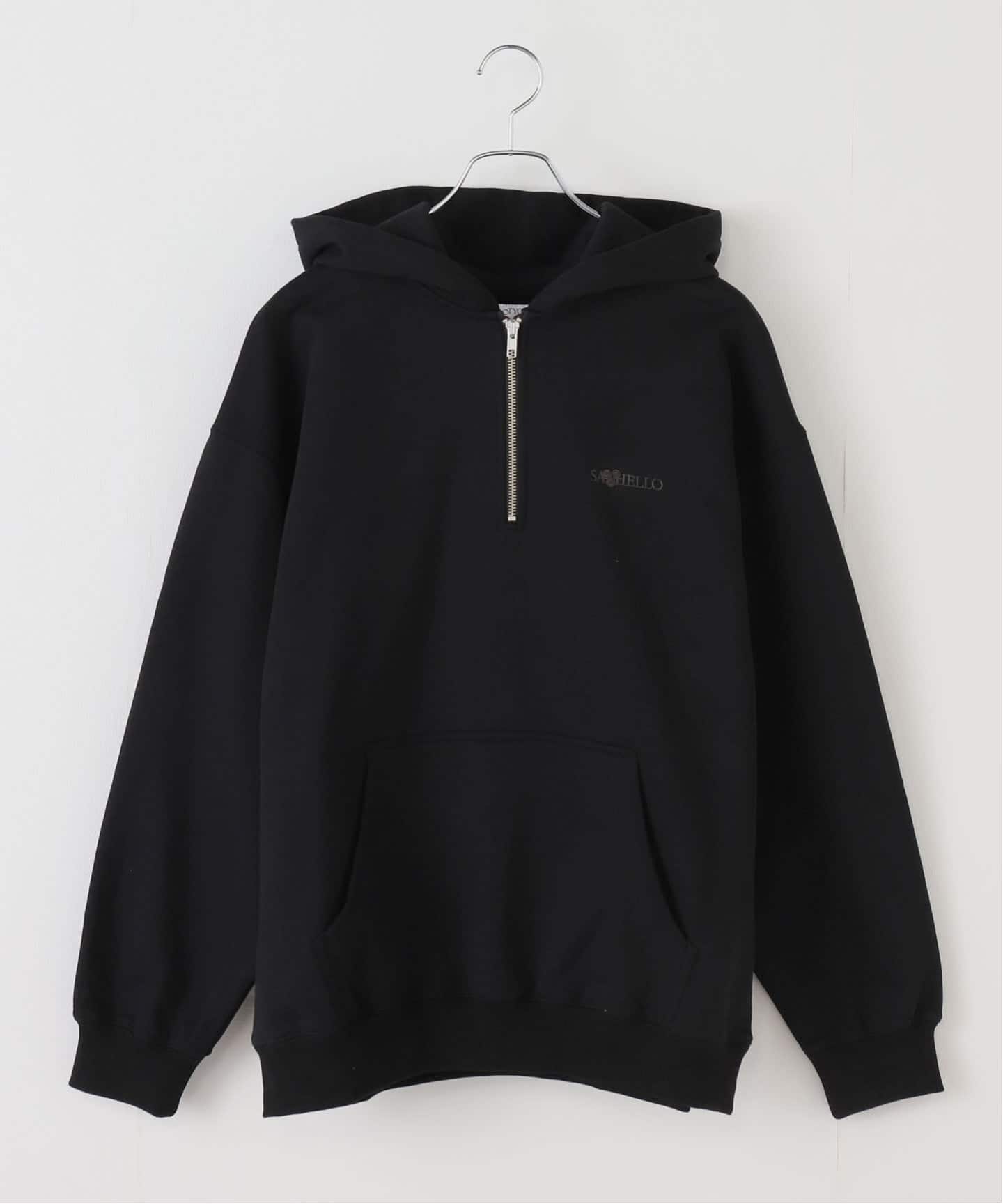 「S / île hoodie」　sile シール　フーディ　パーカー　黒 S / île hoodie」 sile シール フーディ パーカー 黒 S / île