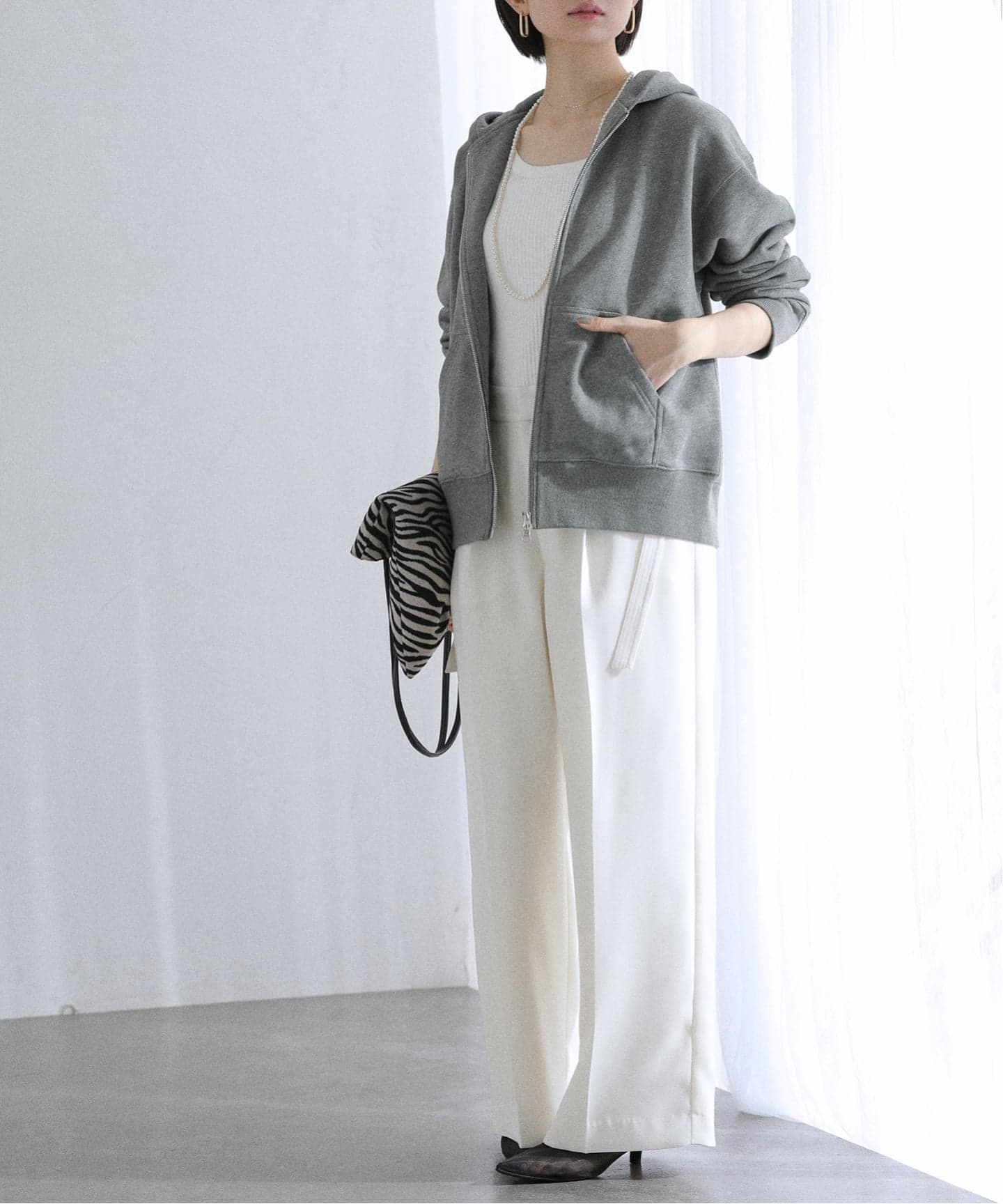 WEB限定》【洗える】裏毛ZIPパーカー（パーカー）｜La Totalite（ラ