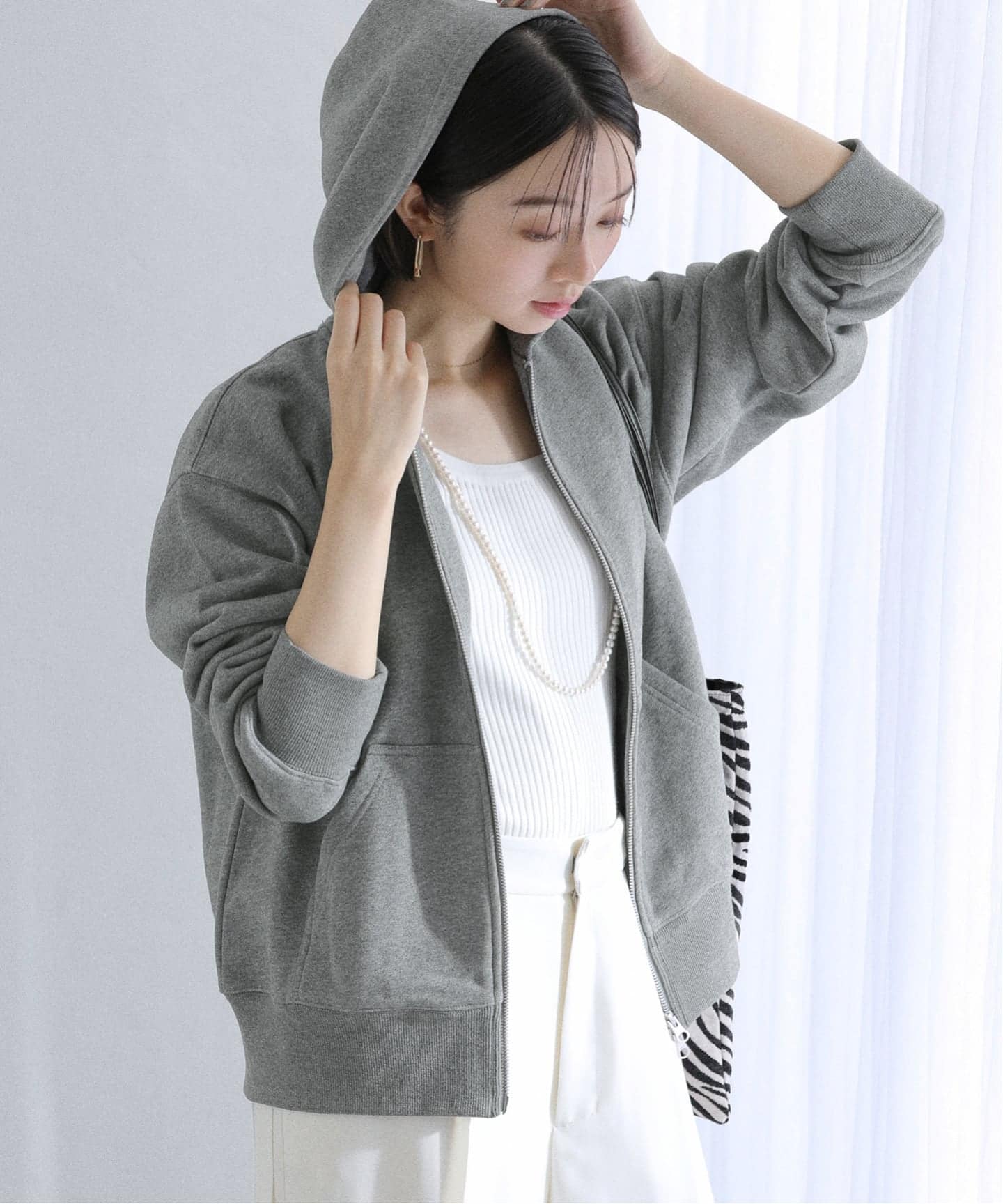 WEB限定》【洗える】裏毛ZIPパーカー（パーカー）｜La Totalite（ラ