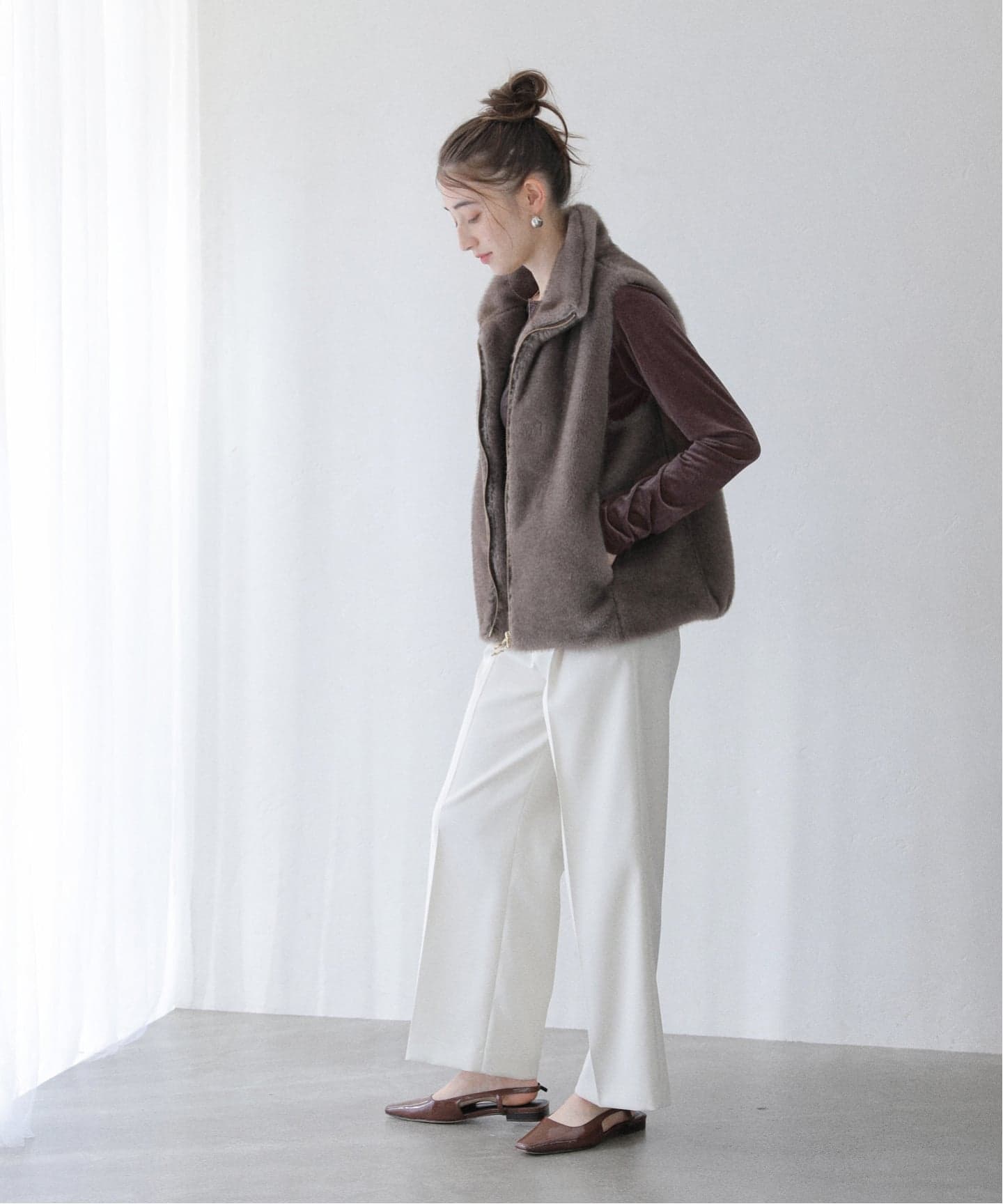 新品未使用　ラトータリテ　La Totalite ベロアドレープカットソー La Totalite｜【洗える】ベロアドレープカットソー | Rakuten Fashion