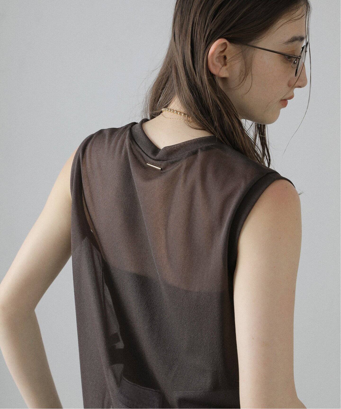 新品タグ付き　エリコカトリシアーガータータンクトップ sheer gater tank top | ERiKOKATORi