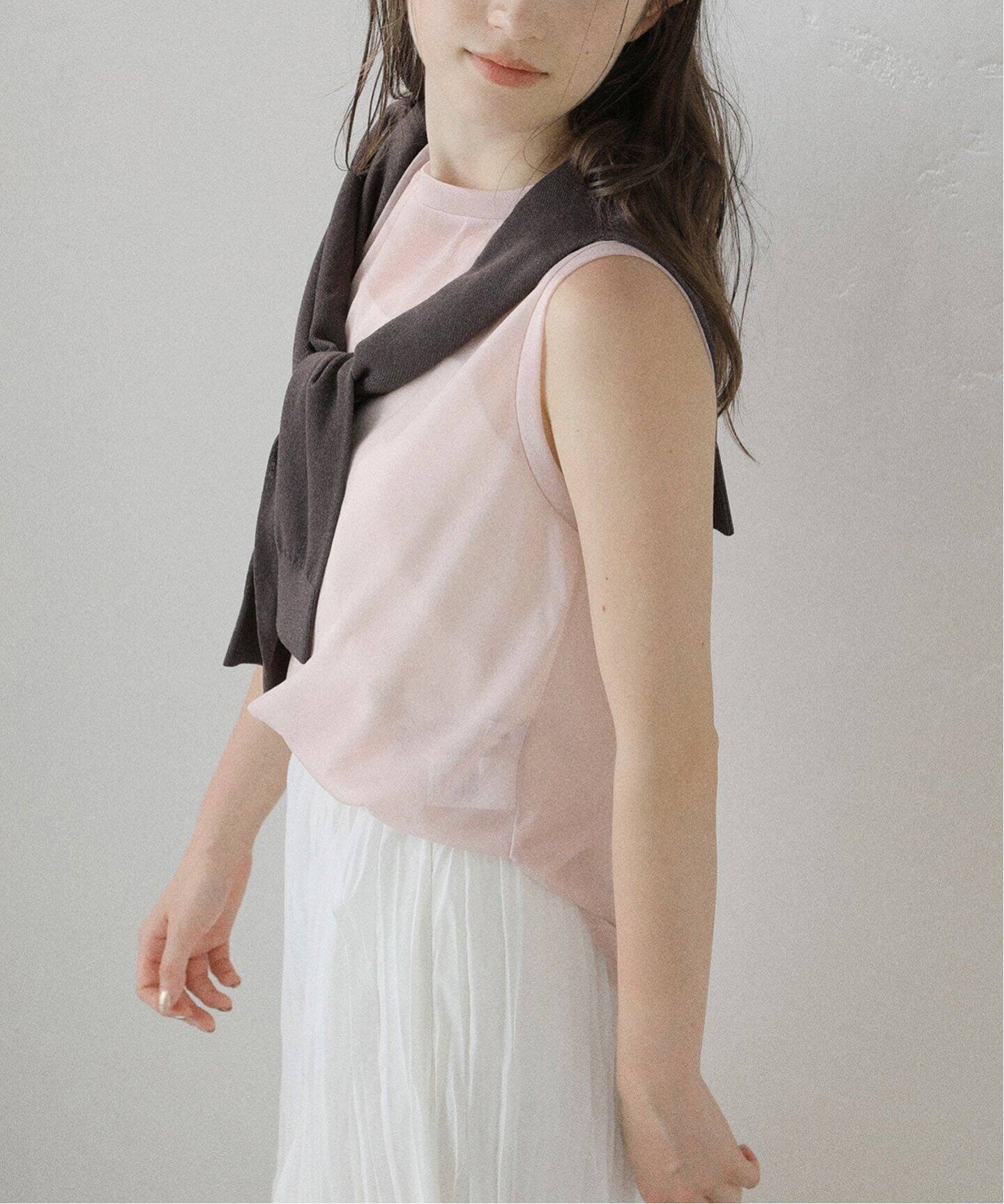 洗える】シアートリコットタンクトップ(Tシャツ/カットソー)|La 洗える】シアートリコットタンクトップ(Tシャツ/カットソー)|La