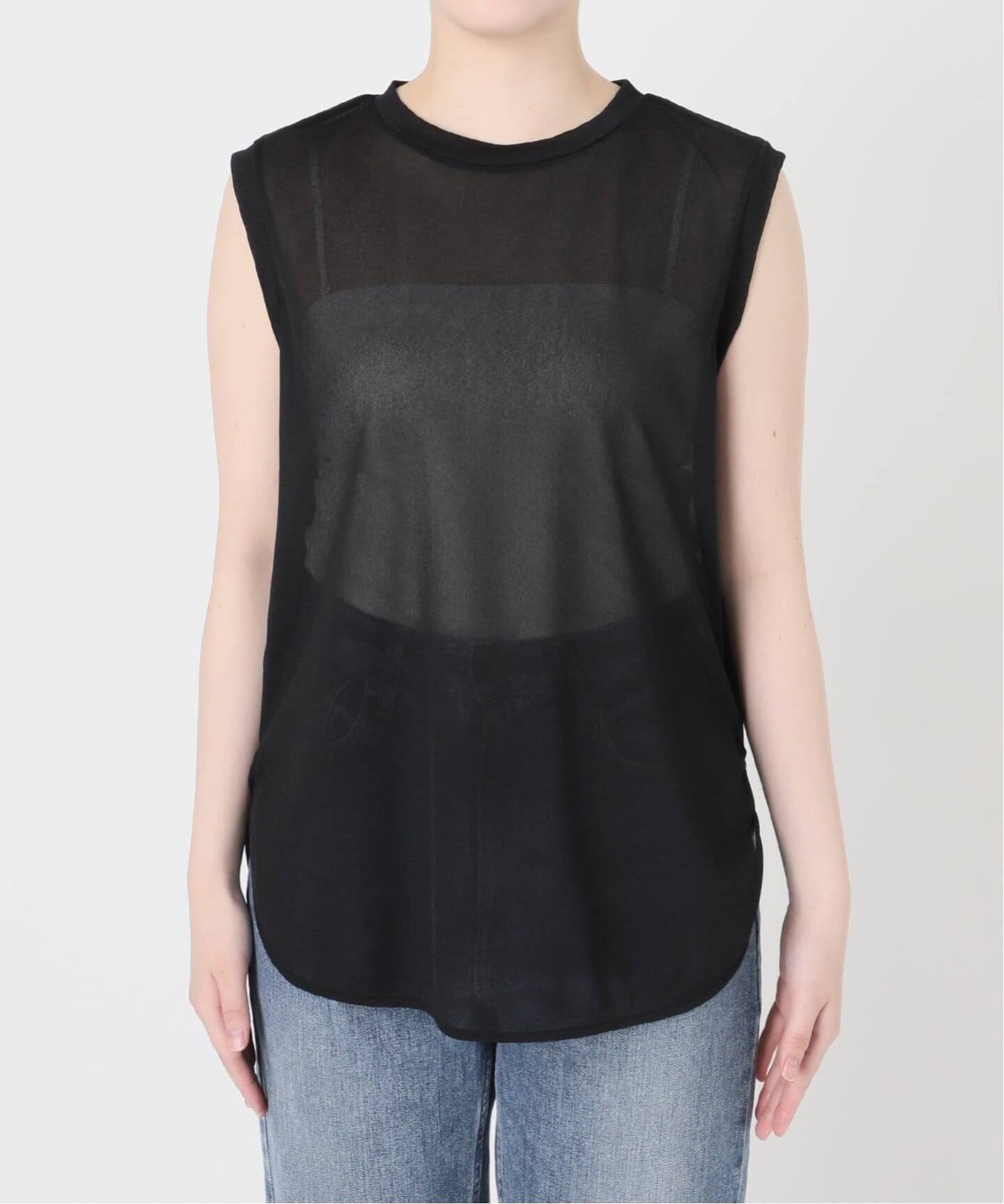 追加》【洗える】シアートリコットタンクトップ（Tシャツ／カットソー