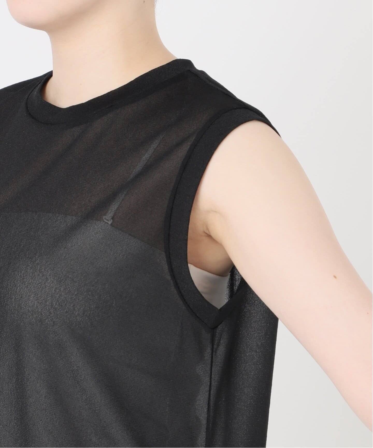 追加》【洗える】シアートリコットタンクトップ（Tシャツ／カットソー