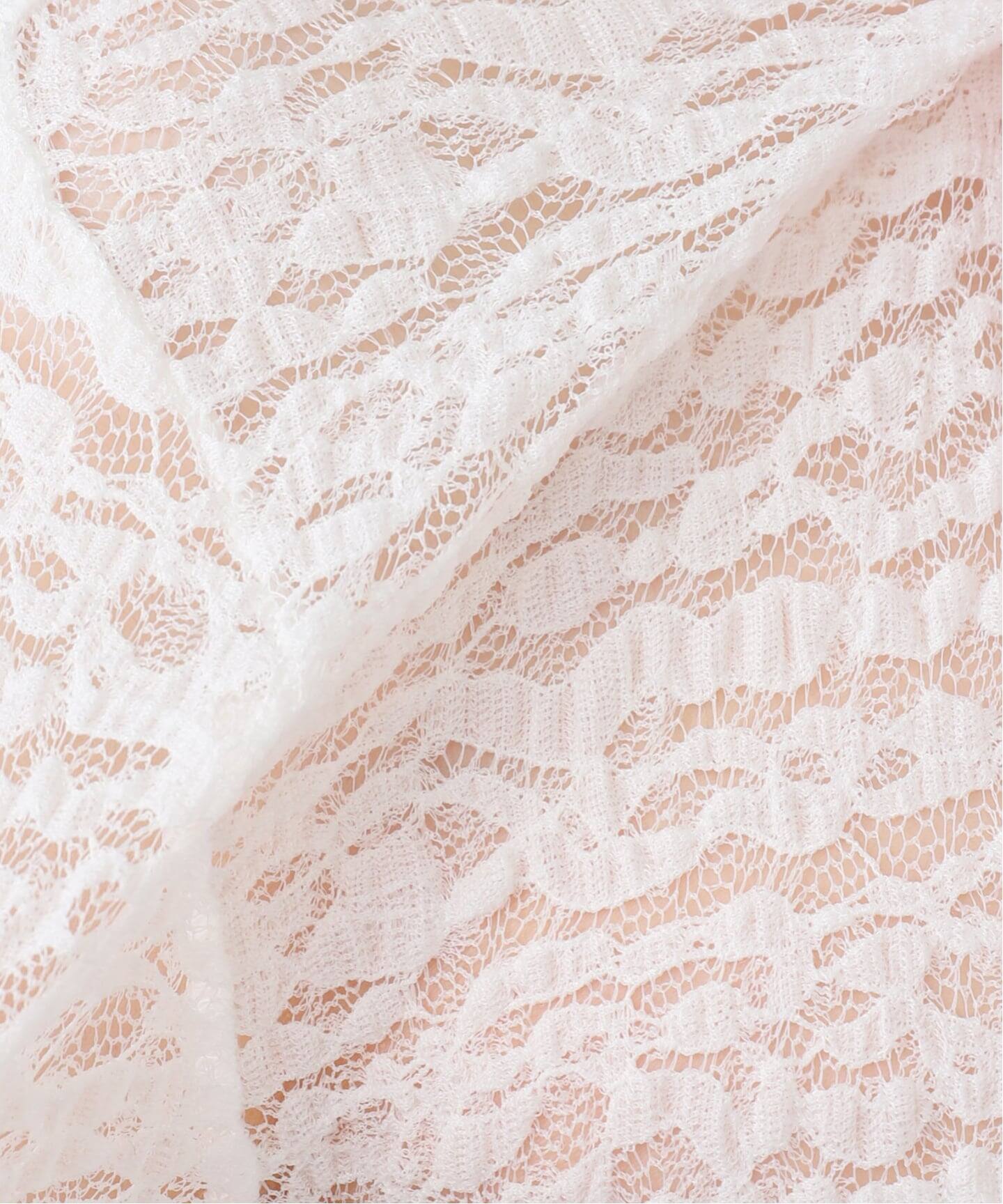 洗える】2WAYストレッチレースカットソー（Tシャツ／カットソー）｜La