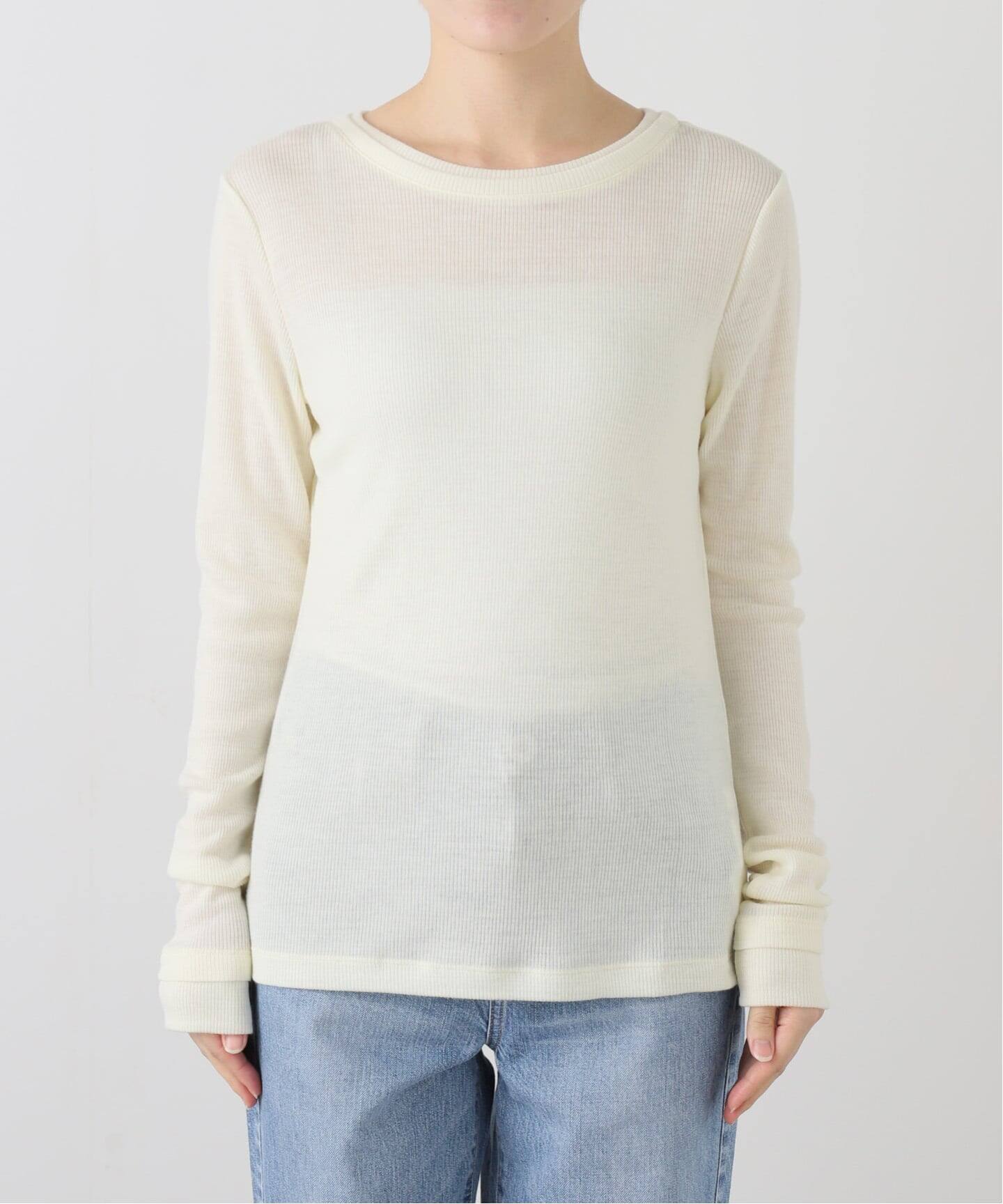 ラ トータリテ（La TOTALITE）/【洗える】配色ウールテレコカットソー 洗える】配色ウールテレコカットソー（Tシャツ／カットソー）｜La