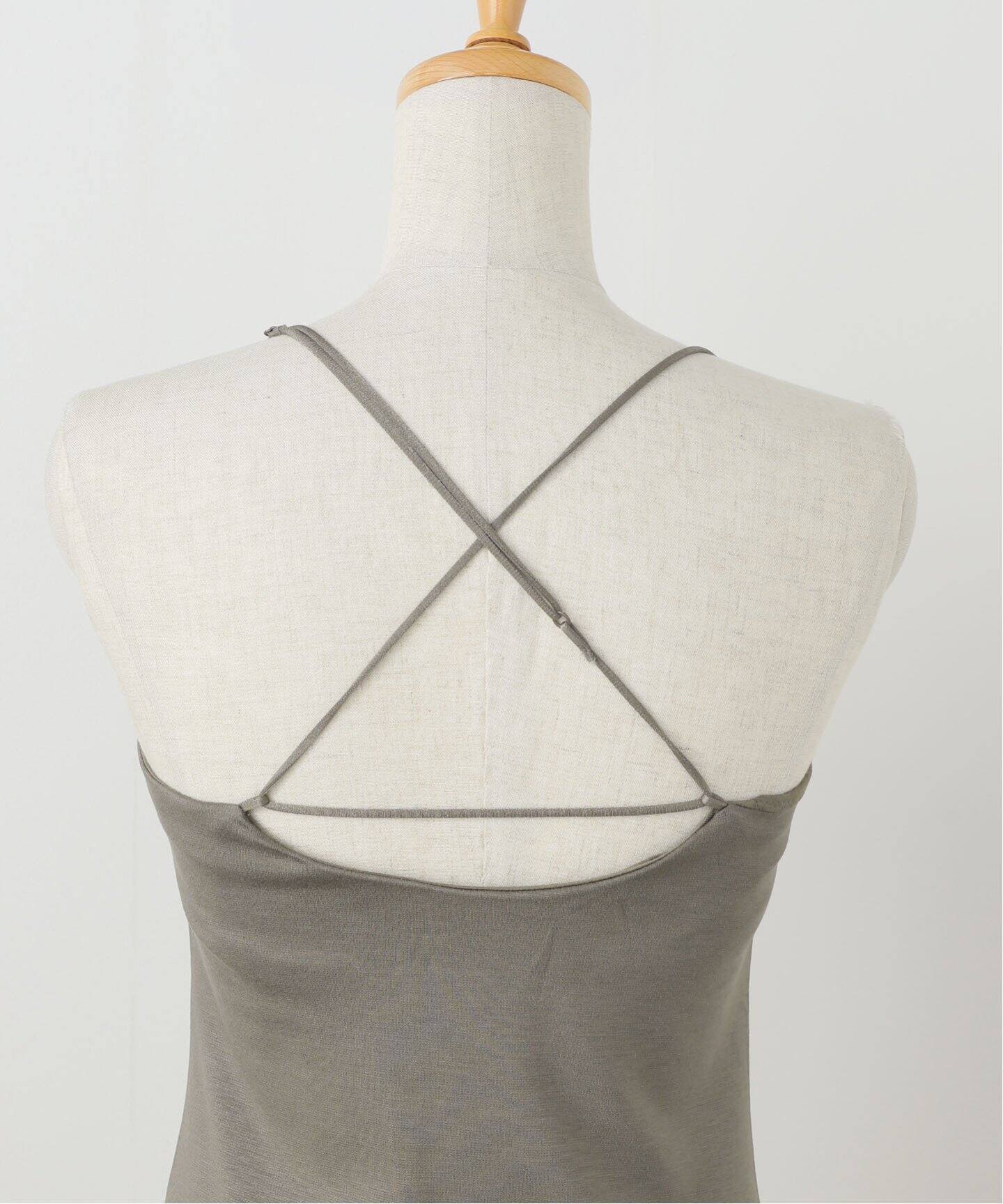 ラ トータリテ（La TOTALITE）/【洗える】プリーツキャミソール 洗える】バッククロスカップツキキャミ（カップ付きインナー）｜La