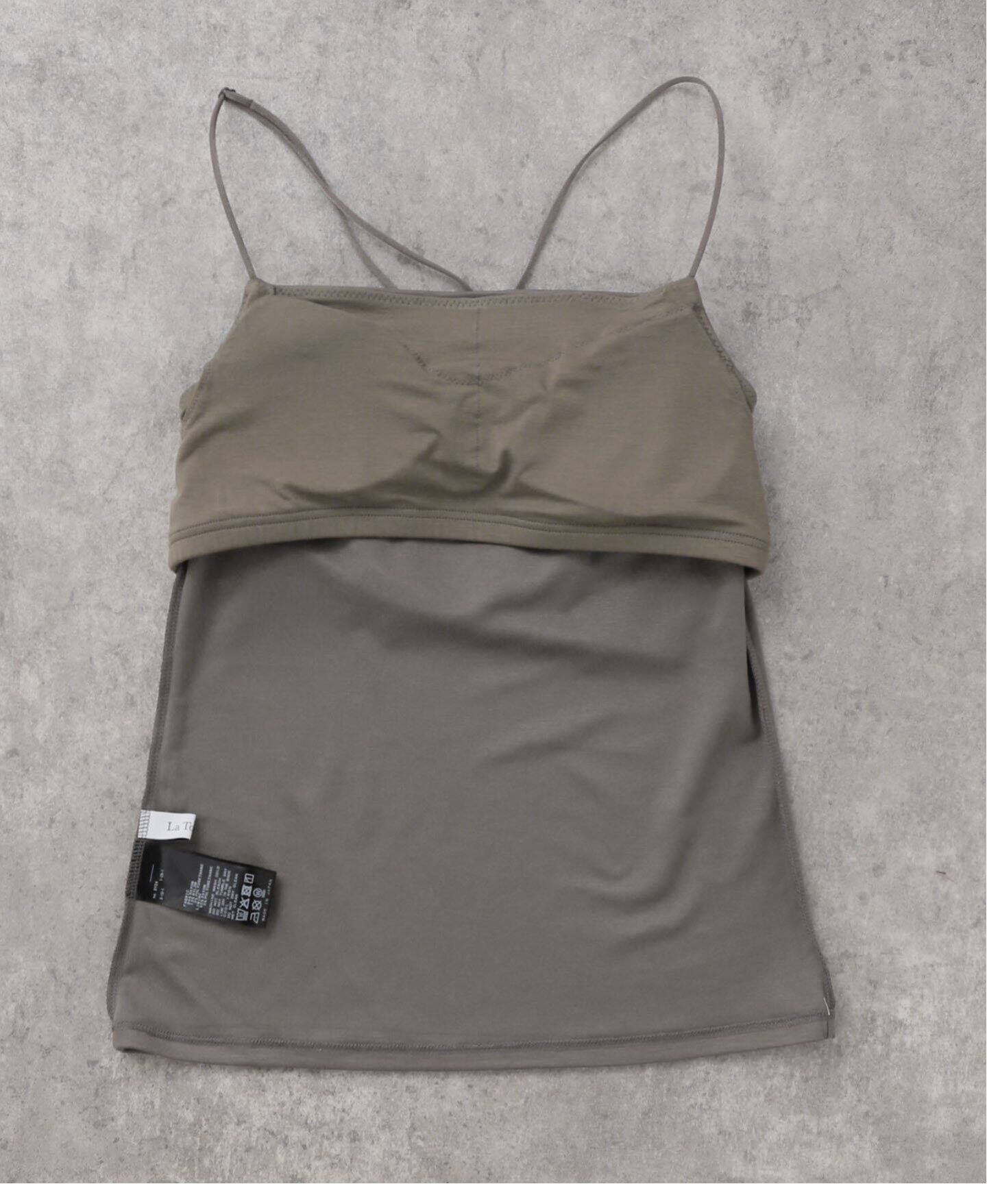 洗える】バッククロスカップツキキャミ（カップ付きインナー）｜La