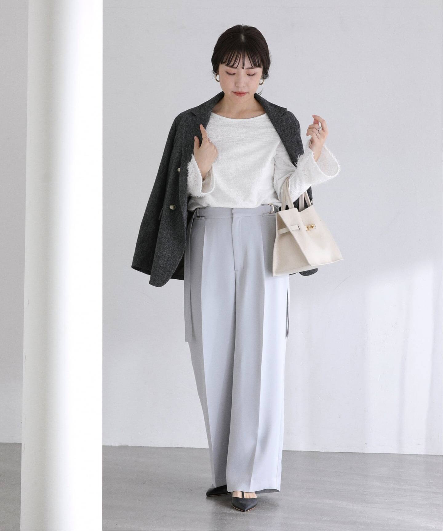 洗える】ジャガードスリーブプルオーバー（Tシャツ／カットソー）｜La