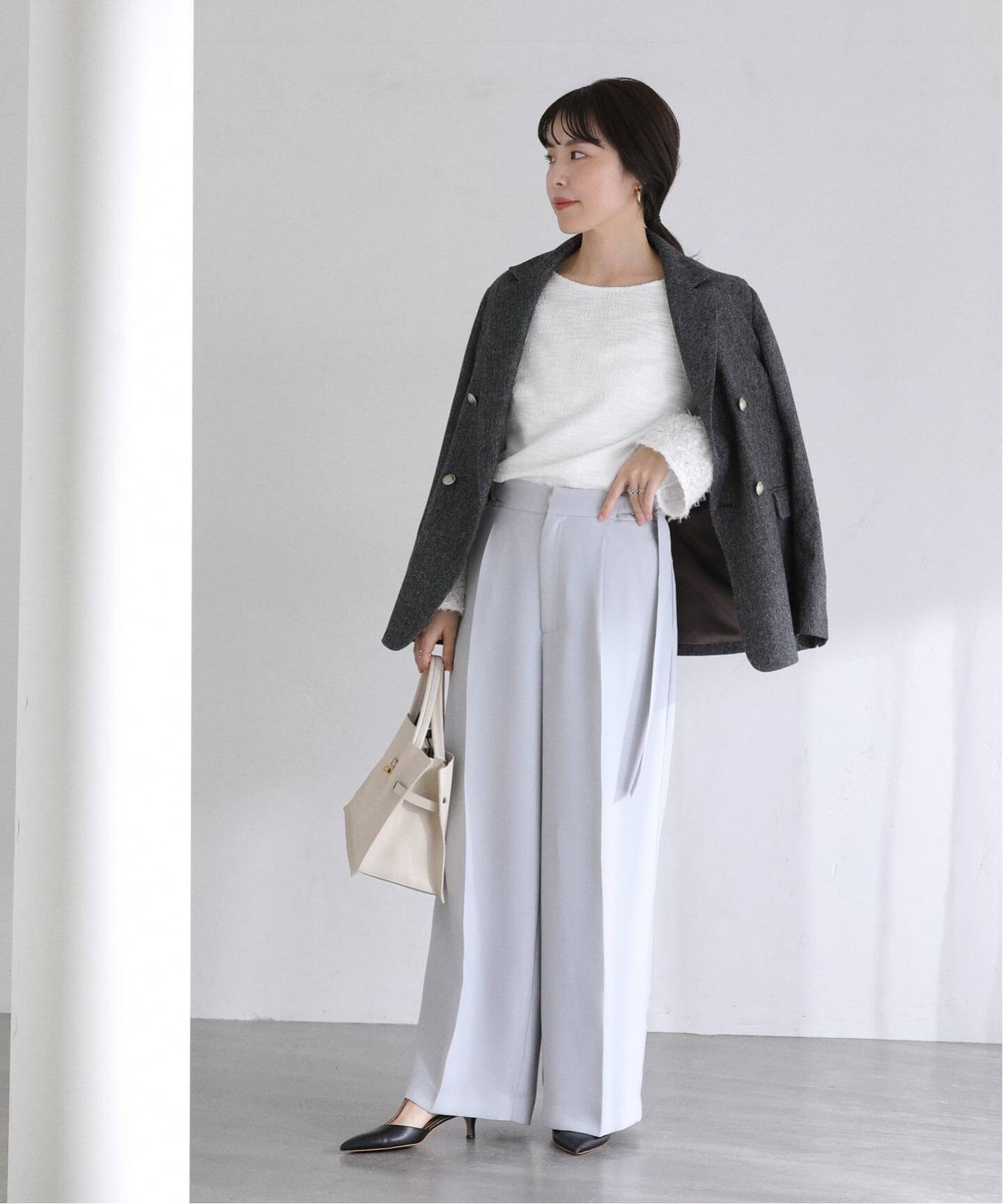 洗える】ジャガードスリーブプルオーバー（Tシャツ／カットソー）｜La