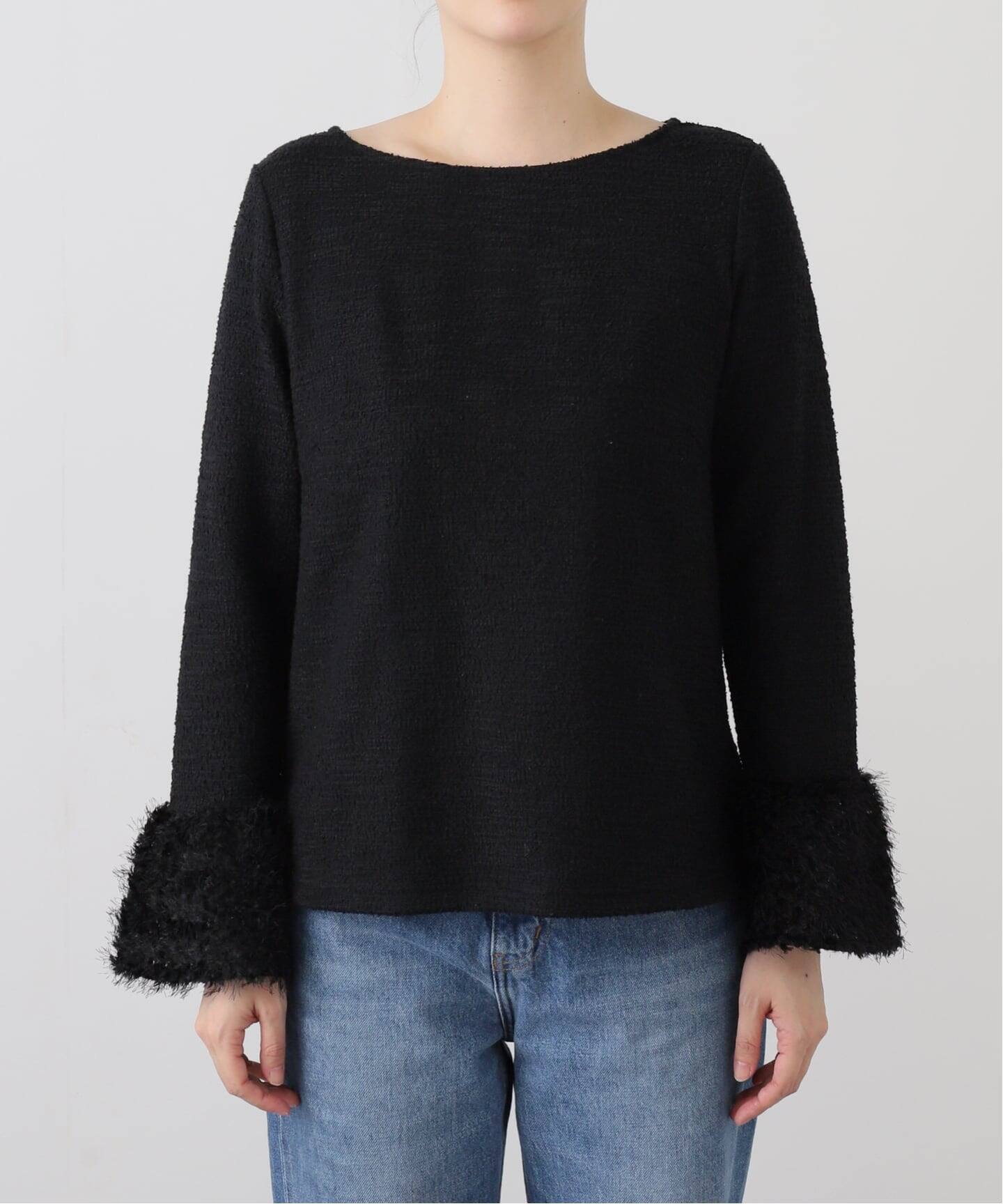 洗える】ジャガードスリーブプルオーバー（Tシャツ／カットソー）｜La