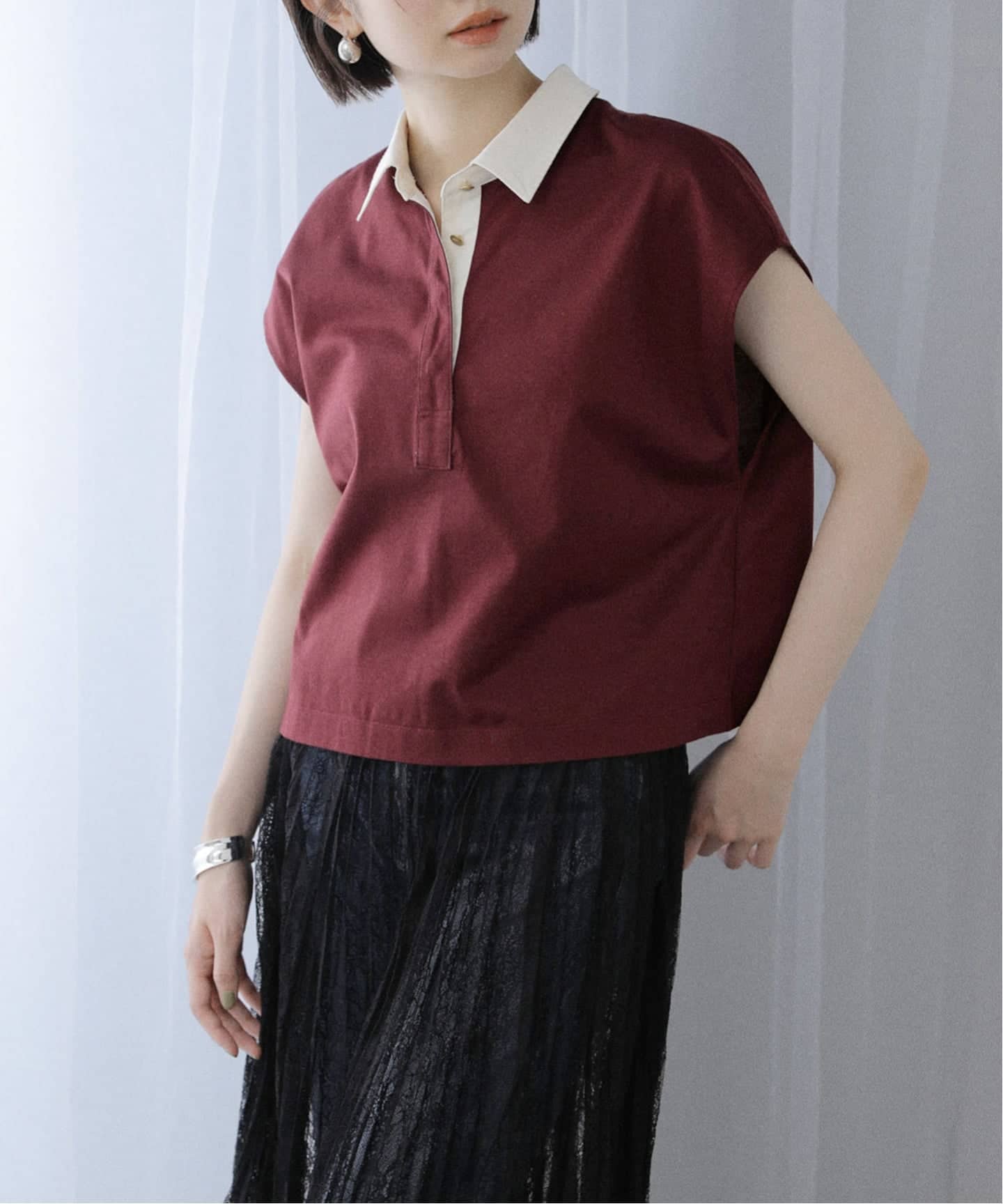 洗える】コットンラガーシャツ（Tシャツ／カットソー）｜La Totalite