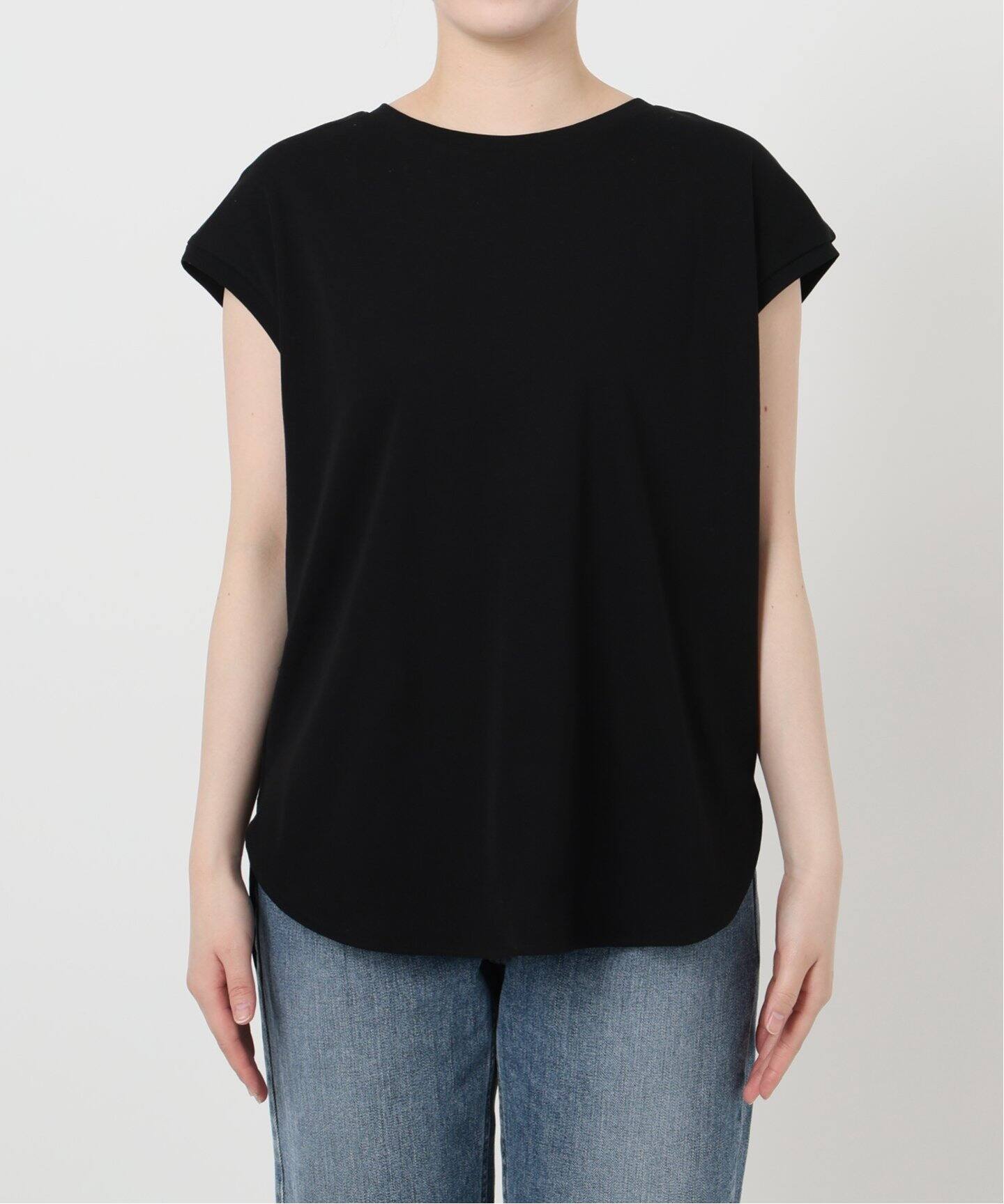 tシャツ 「接触冷感」切替フレンチプルオーバーカットソー レディース 洗える】接触冷感フレンチカットソー（Tシャツ／カットソー