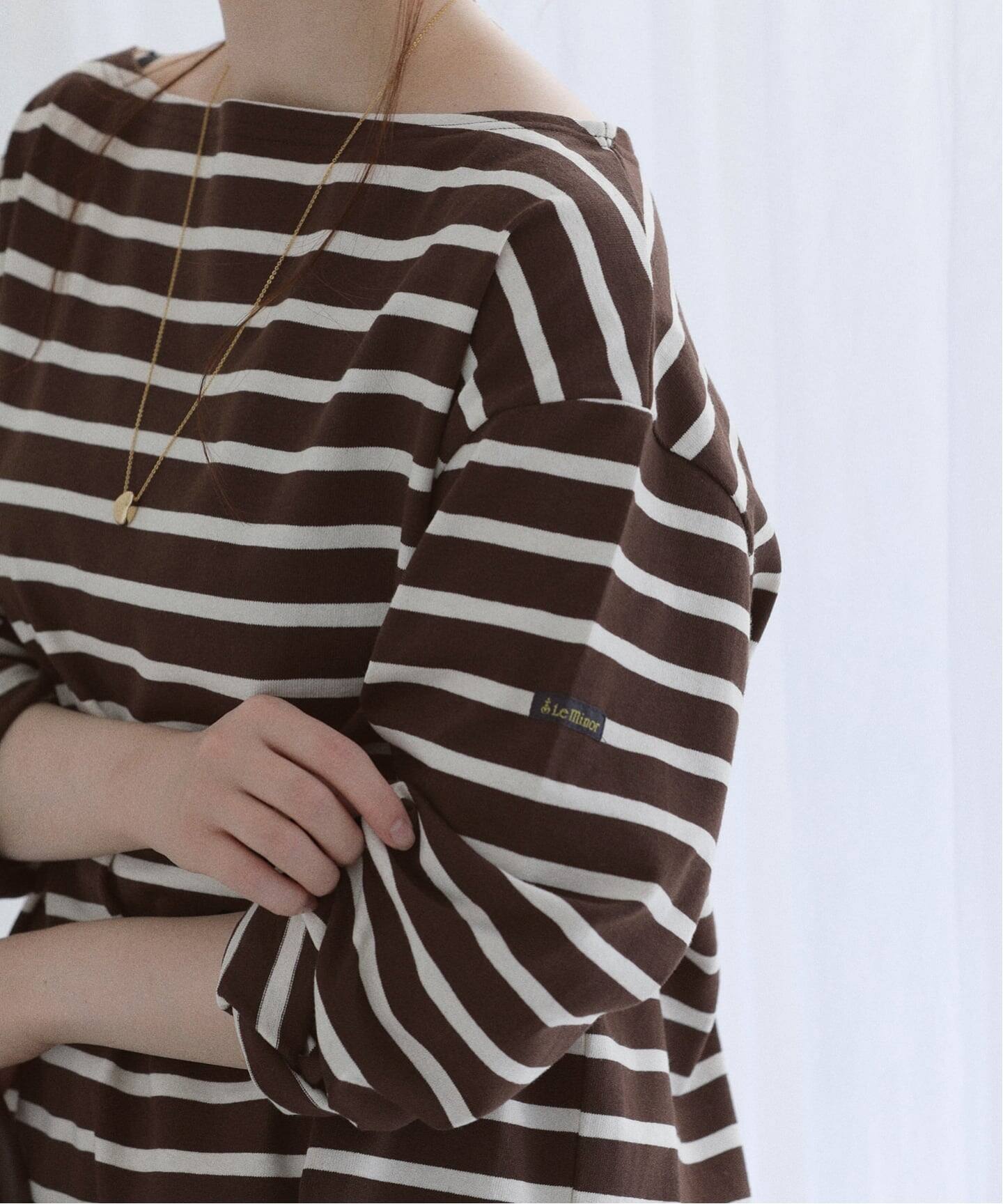 洗える】Le Minor/ルミノア ボーダープルオーバー（Tシャツ