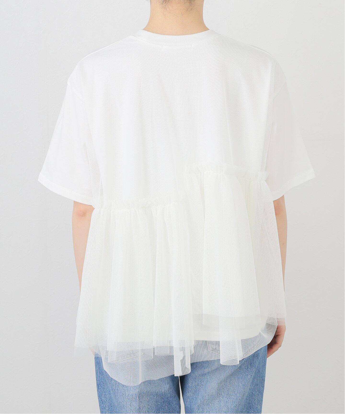 洗える】MARECHAL TERRE/マルシャルテル チュールカットソー（Tシャツ 