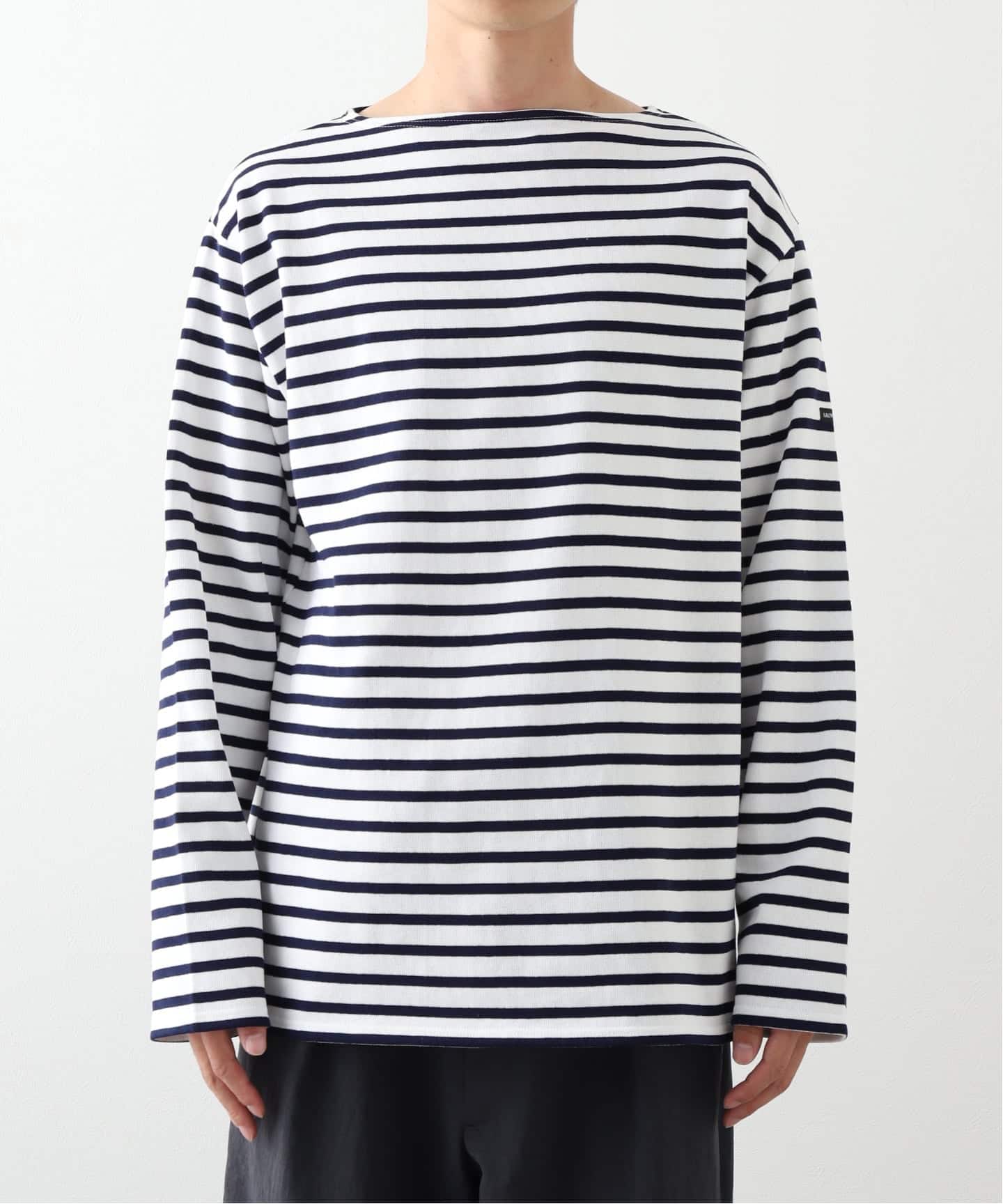 SAINT JAMES OUESSANT ボーダーカットソー 白黒 T5 SAINT JAMES / セントジェームス OUESSANT BORDER（Tシャツ