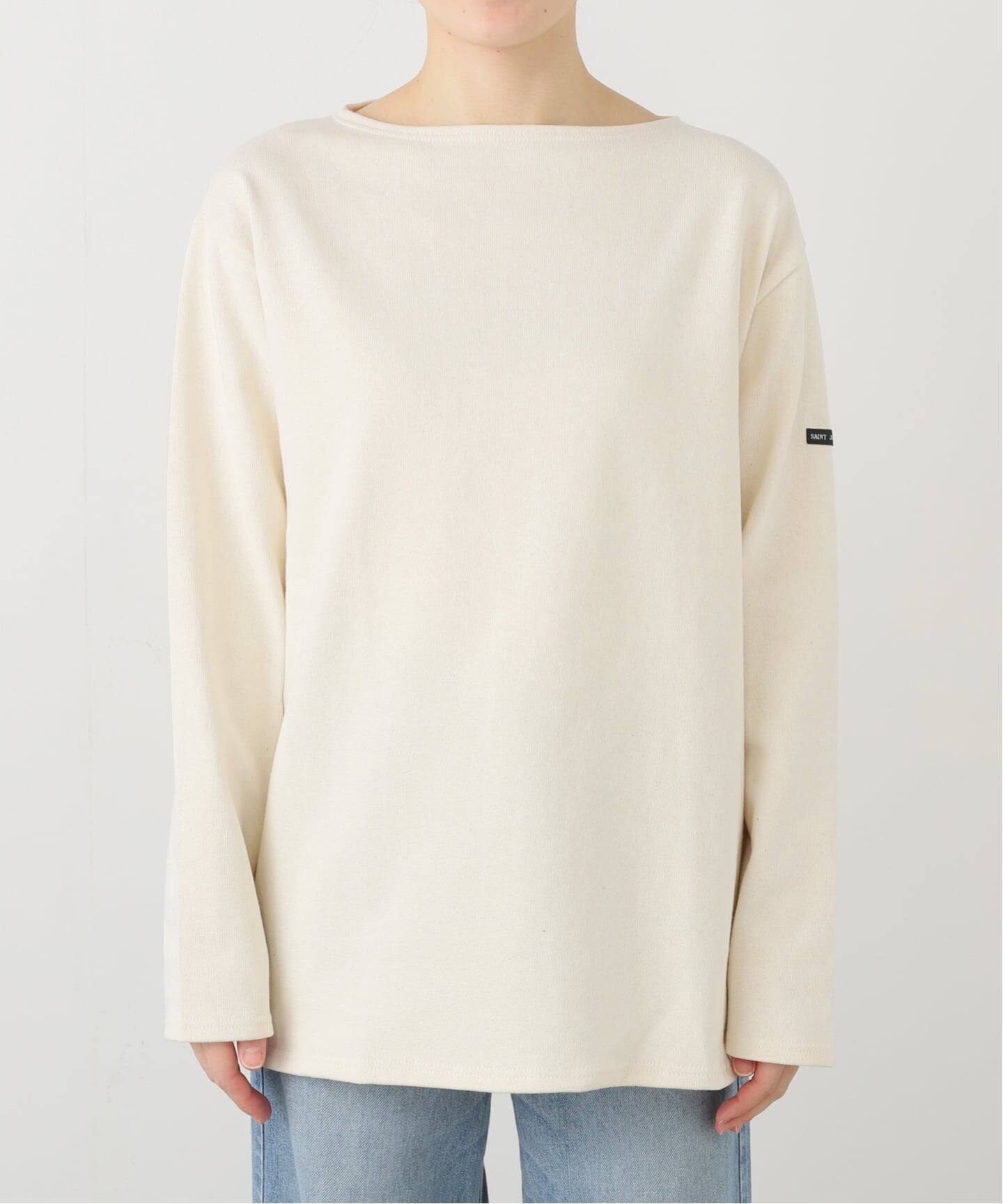 セントジェームスSAINTJAMESOUESSANT U A T4ホワイト SAINT JAMES / セントジェームス OUESSANT SOLID（Tシャツ／カットソー
