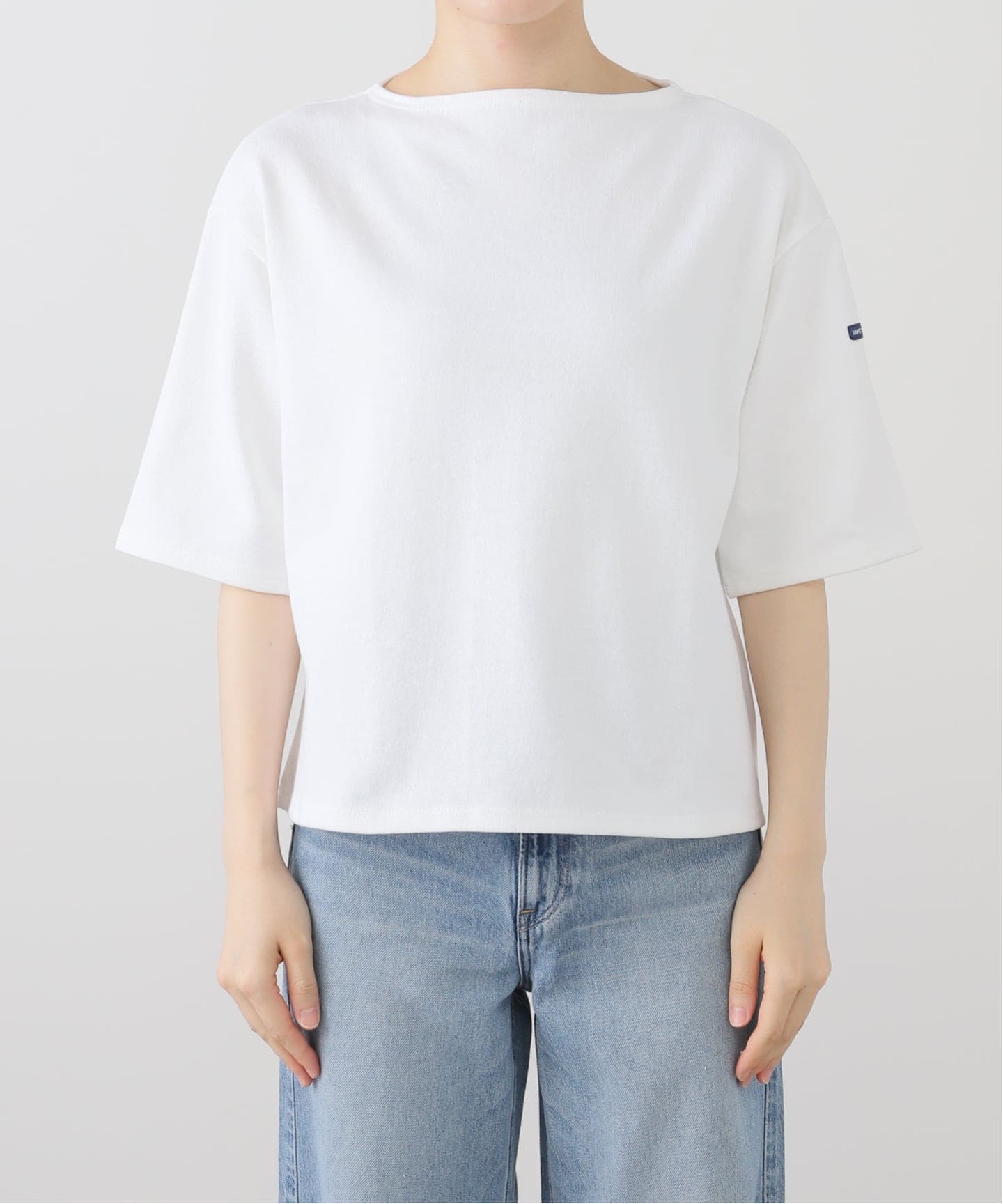 SAINT JAMES OUESSANT LOOSE ホワイト 3 イエナ SAINT JAMES/セントジェームス】OUESSANT LOOSE/ウェッソン