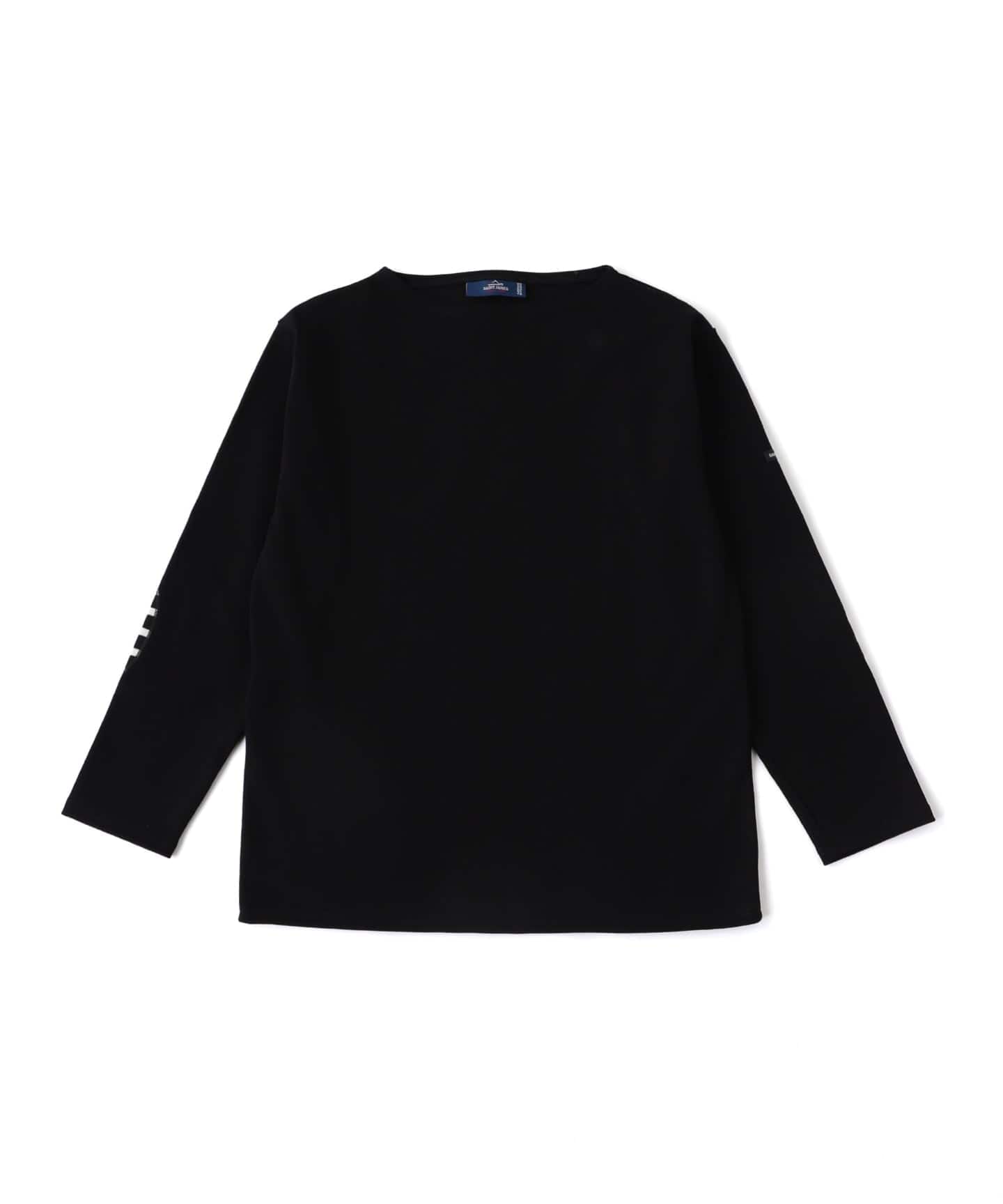 セントジェームス ブラック カットソー SAINT JAMES / セントジェームス OUESSANT ELBOW SOLID（Tシャツ