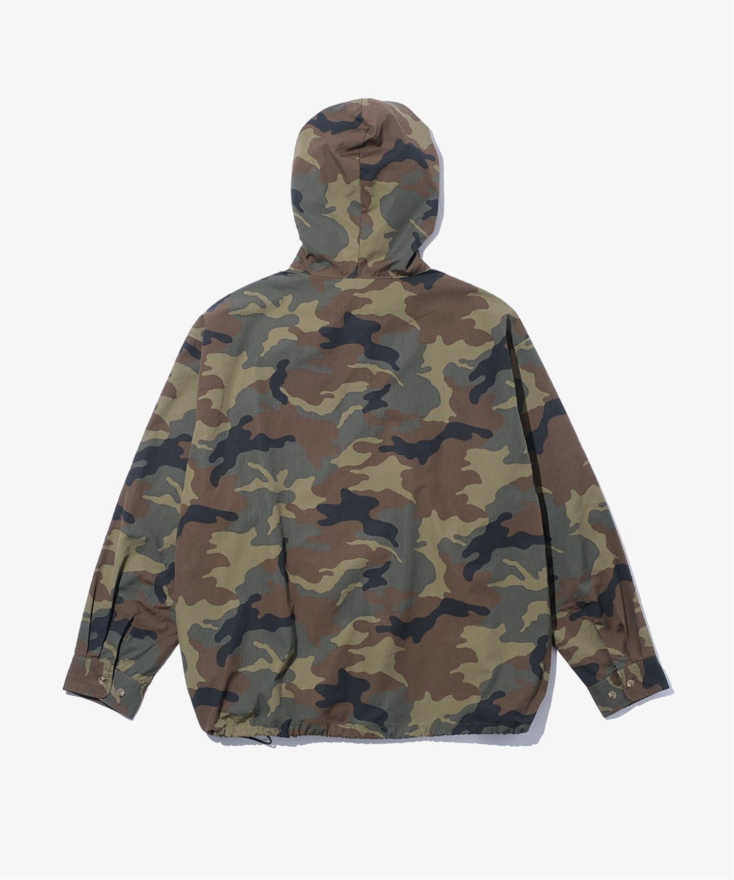 【KEBOZ】COTTON RIPSTOP HALF ZIP HOODED SHIRT COTTON RIPSTOP HALF ZIP HOODED SHIRT