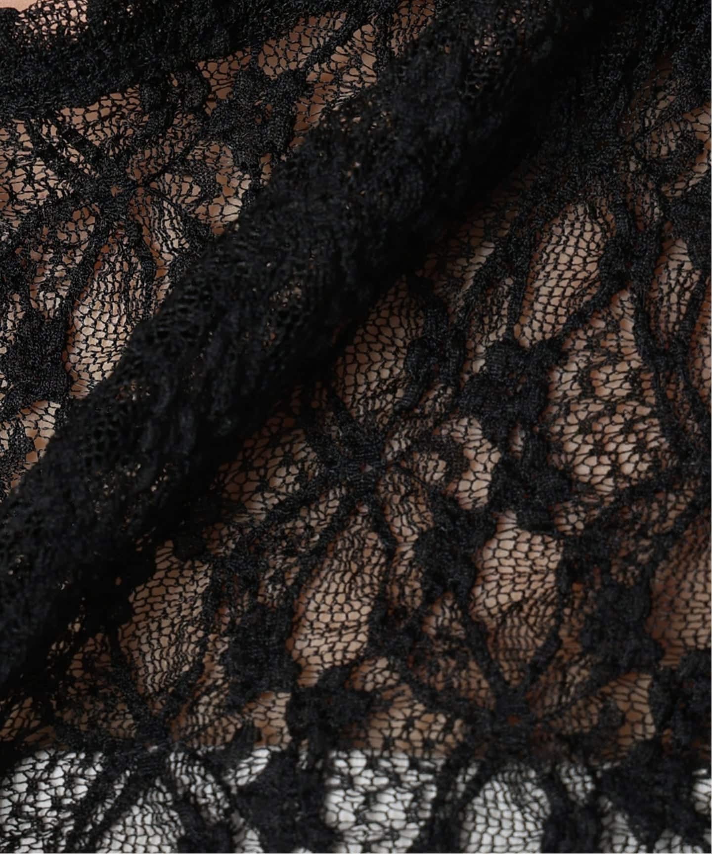 追加》ストレッチレースクルーネックプルオーバー（Tシャツ