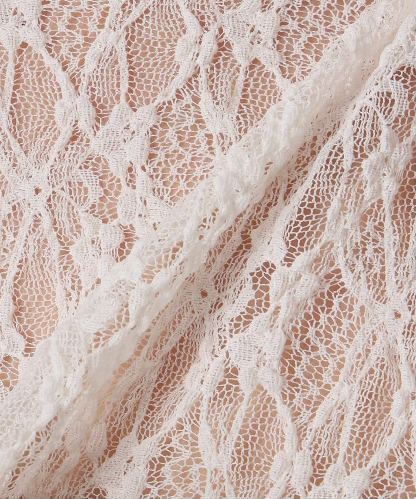 追加》ストレッチレースクルーネックプルオーバー（Tシャツ