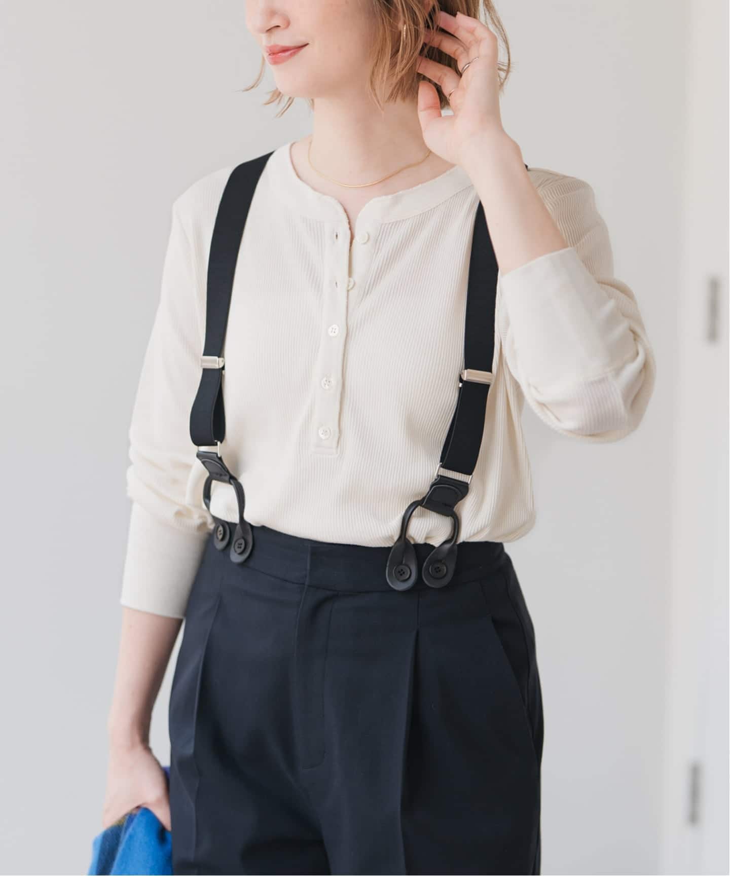 アルページュ ストーリー リブ ヘンリーネック プルオーバー 新品未