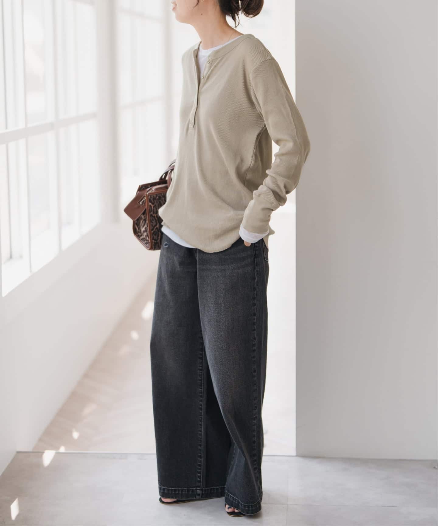 リブヘンリーネックプルオーバー（Tシャツ／カットソー）｜Spick and