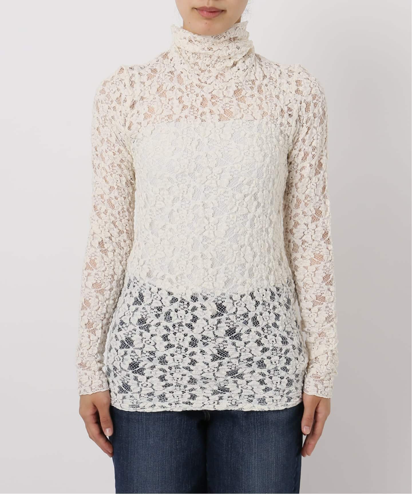 Spick and Span ハイネックレースブラウス Spick and Span ハイネックレースブラウス