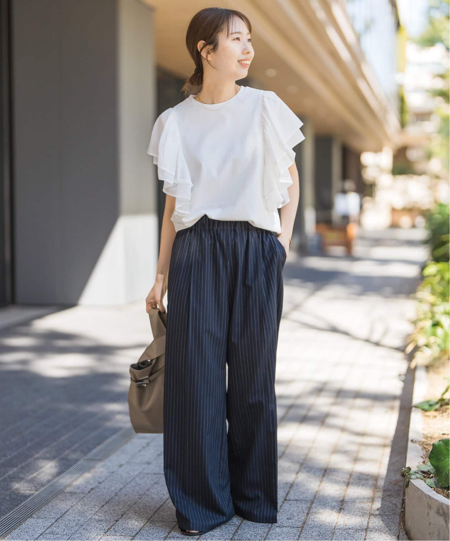 Spick & Span｜ファブリックコンビフレアスリーブプルオーバー