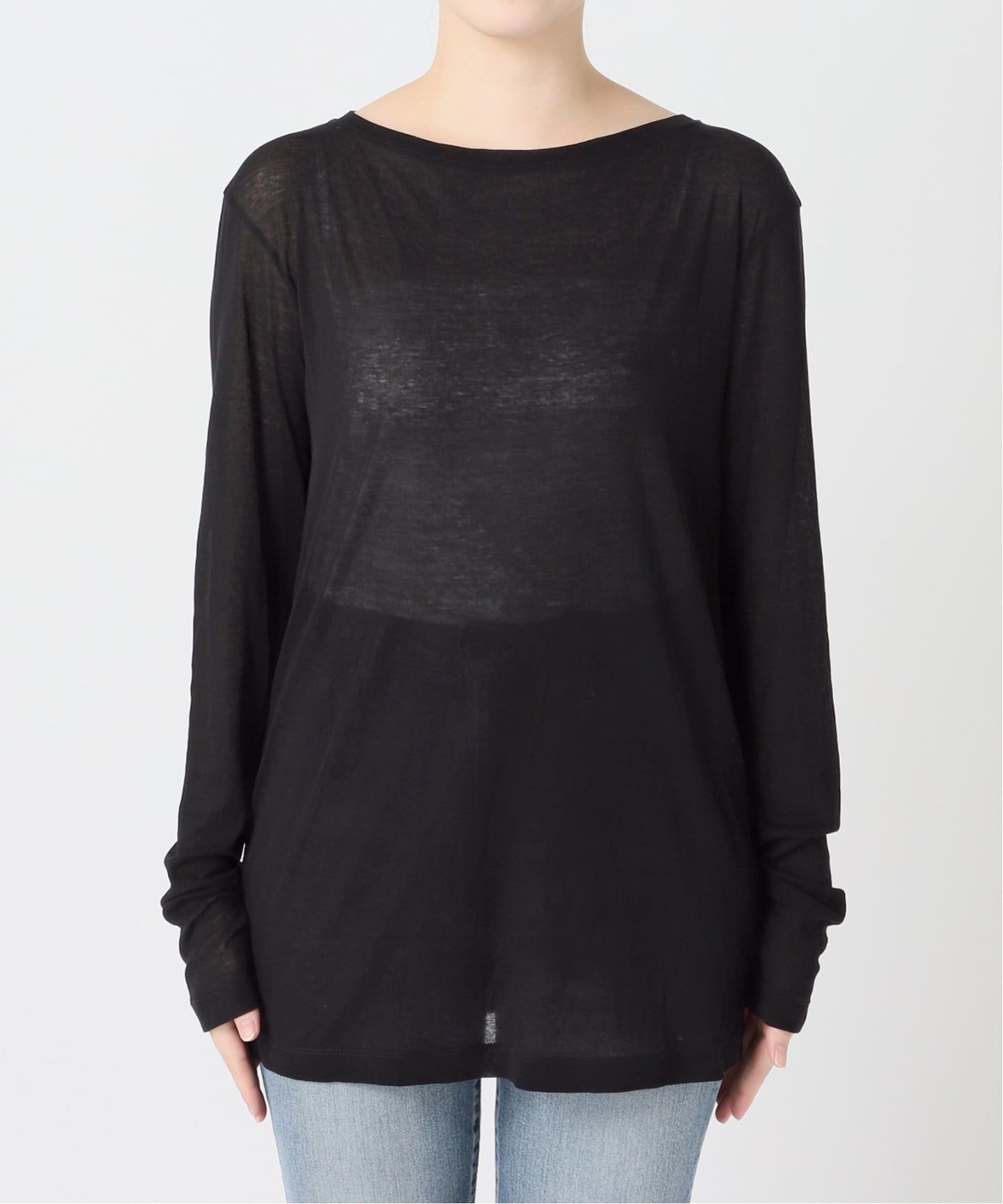 追加》シアーボートネックプルオーバー（Tシャツ／カットソー