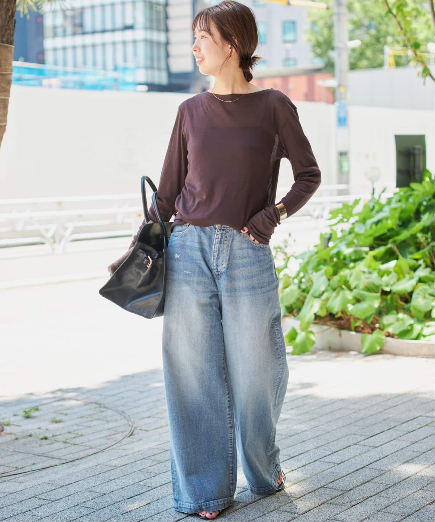 シアーボートネックプルオーバー　ブルー　Spick and Span Spick＆Span tシャツ 「追加3」シアーボートネックプルオーバー