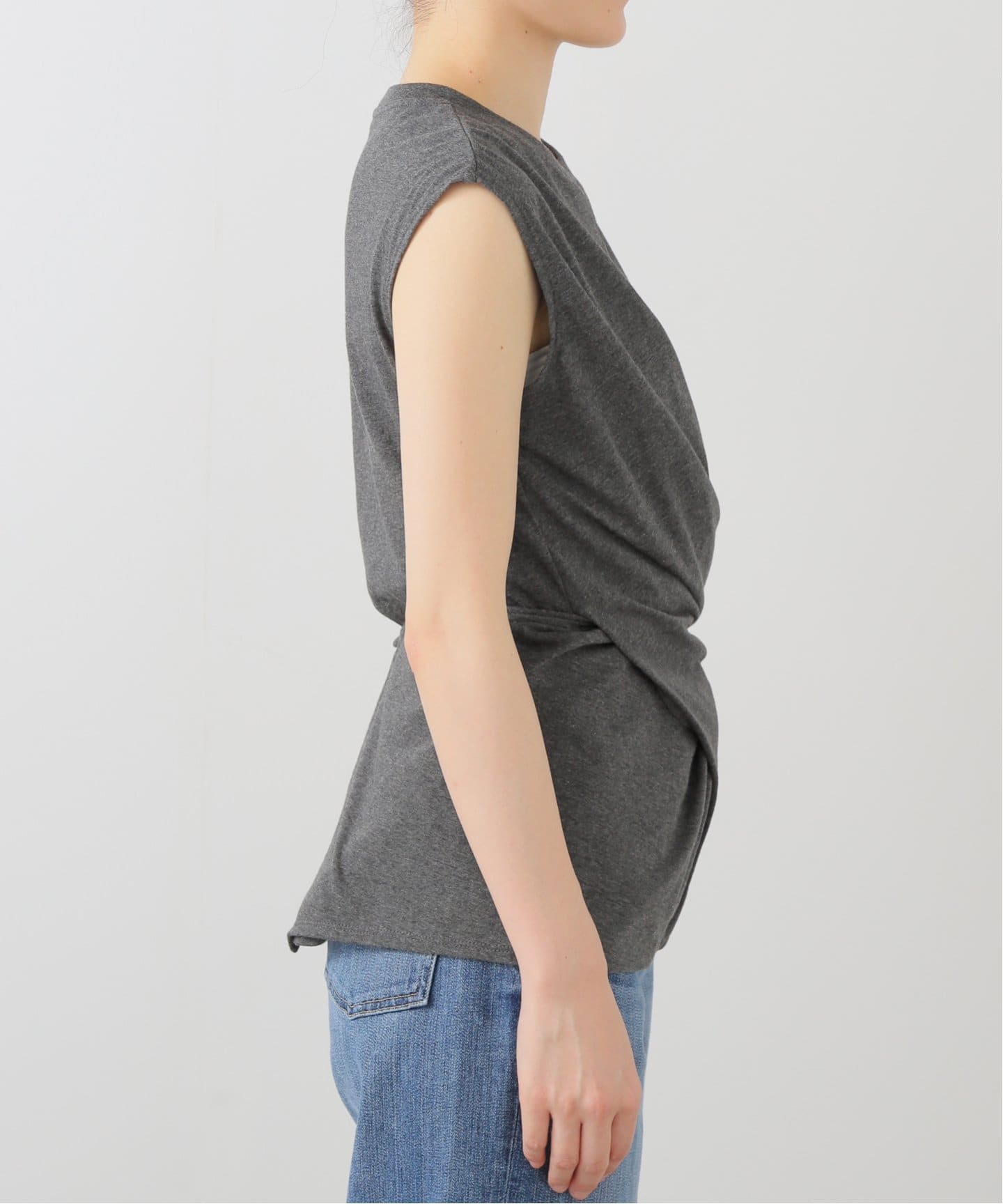 アシンメトリーラッププルオーバー（Tシャツ／カットソー