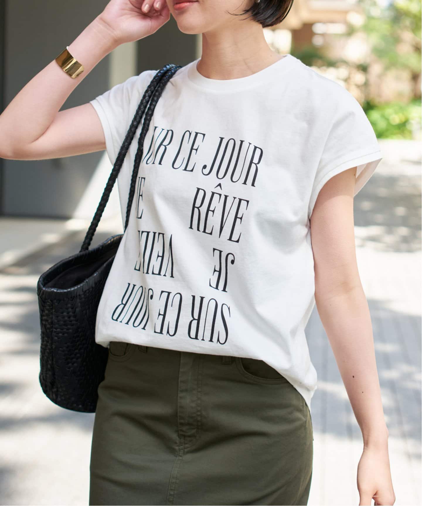Spick and Span スピックアンドスパン ロゴフレンチTシャツ セール】ロゴフレンチTシャツ2（Tシャツ/カットソー）｜Spick