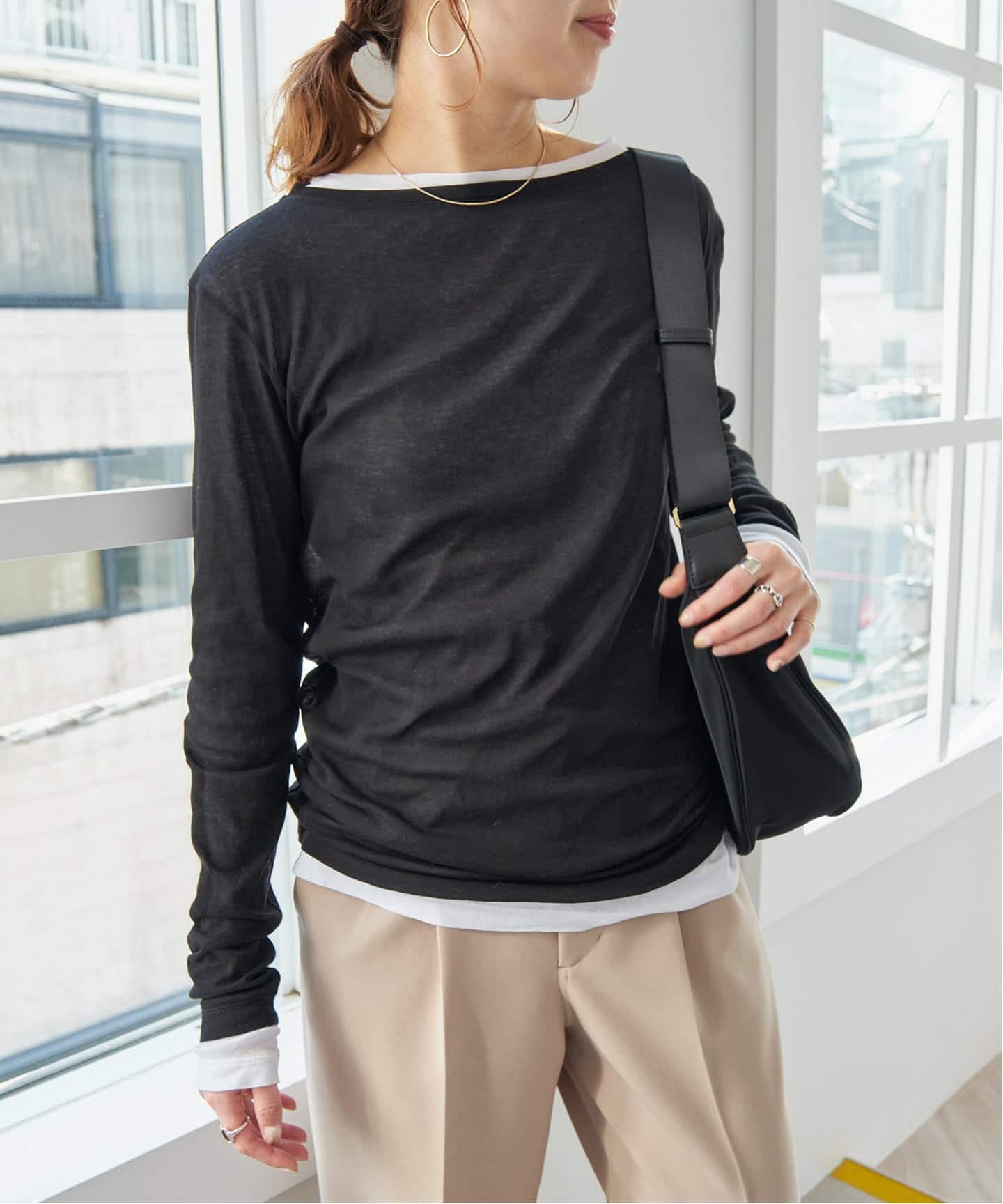 新品未使用☆Spick and Span シアーボートネックプルオーバー Spick＆Span tシャツ 「追加3」シアーボートネックプルオーバー