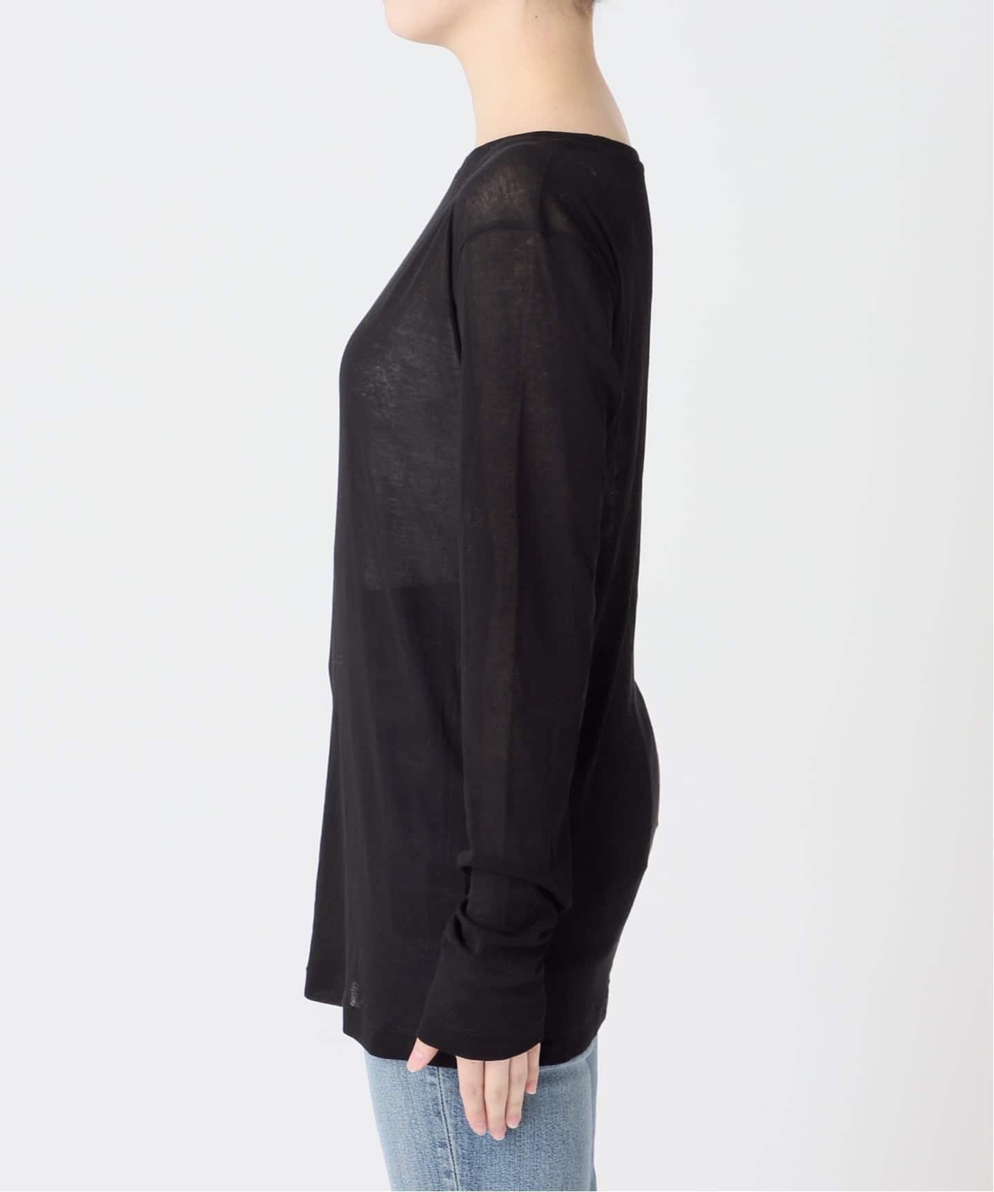 追加2》シアーボートネックプルオーバー（Tシャツ／カットソー